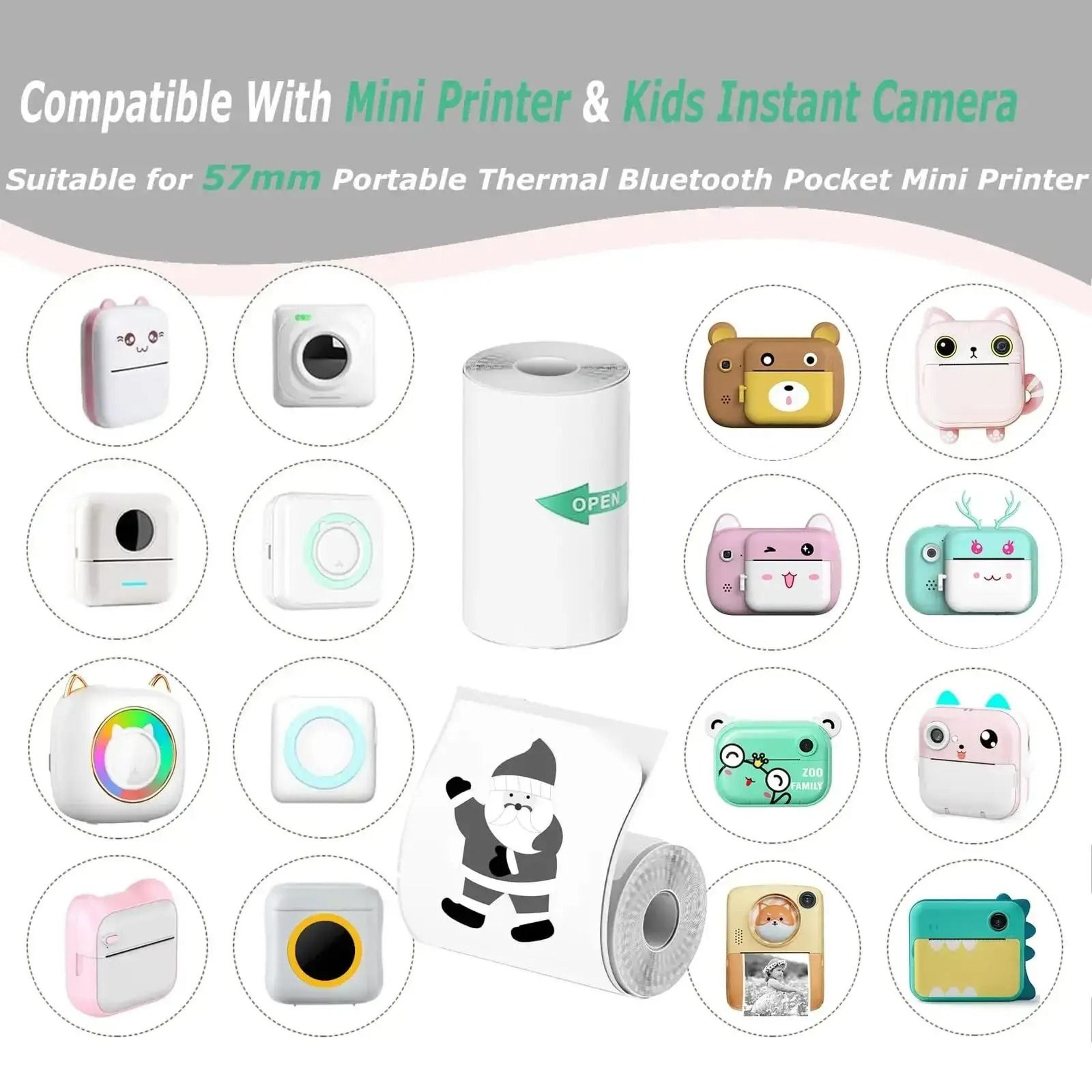 57x25mm Self Adhesive Thermal Sticker Paper Rolls For Mini Photo Printers 14