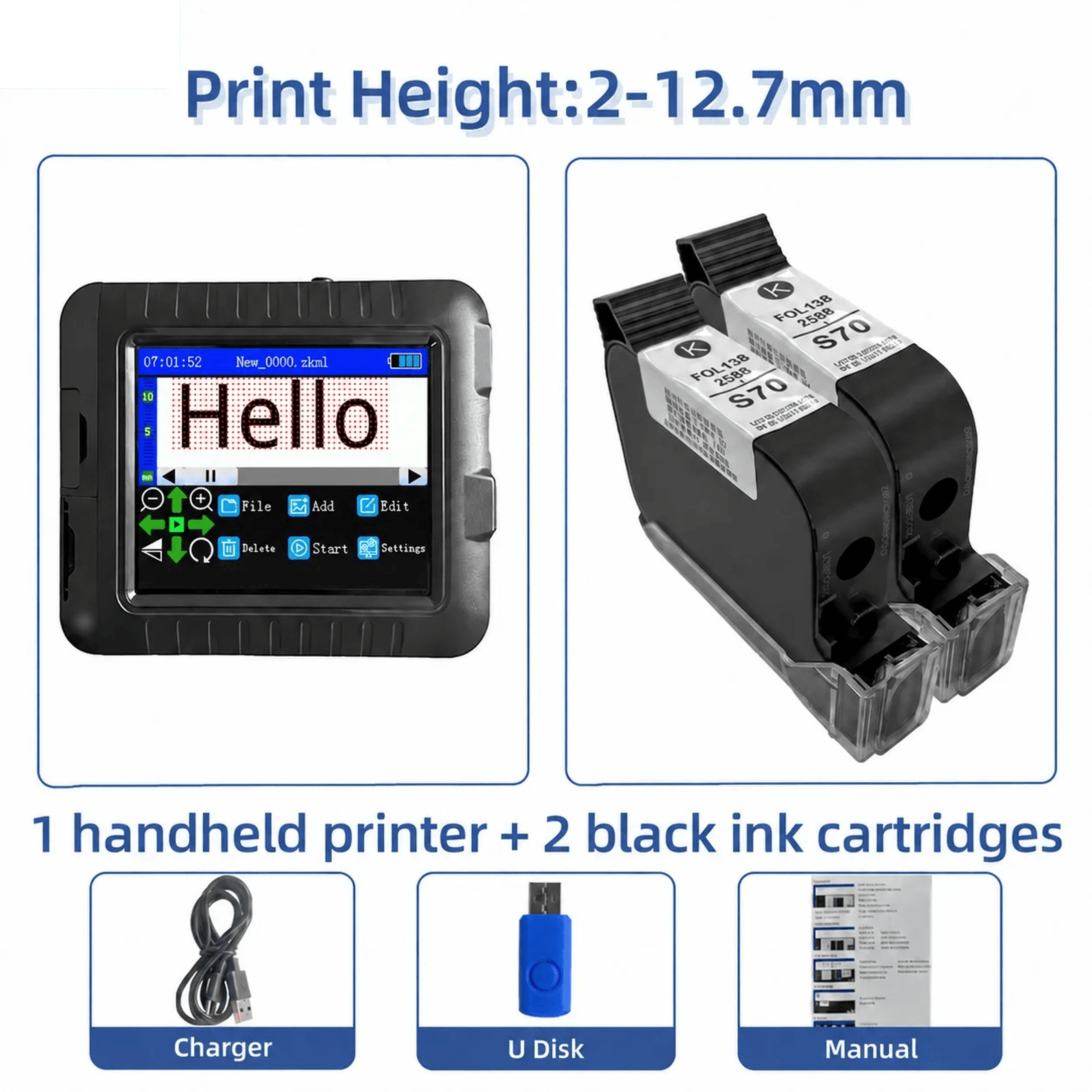 Mini Handheld Inkjet Printer For Barcode And Product Date Printing 3