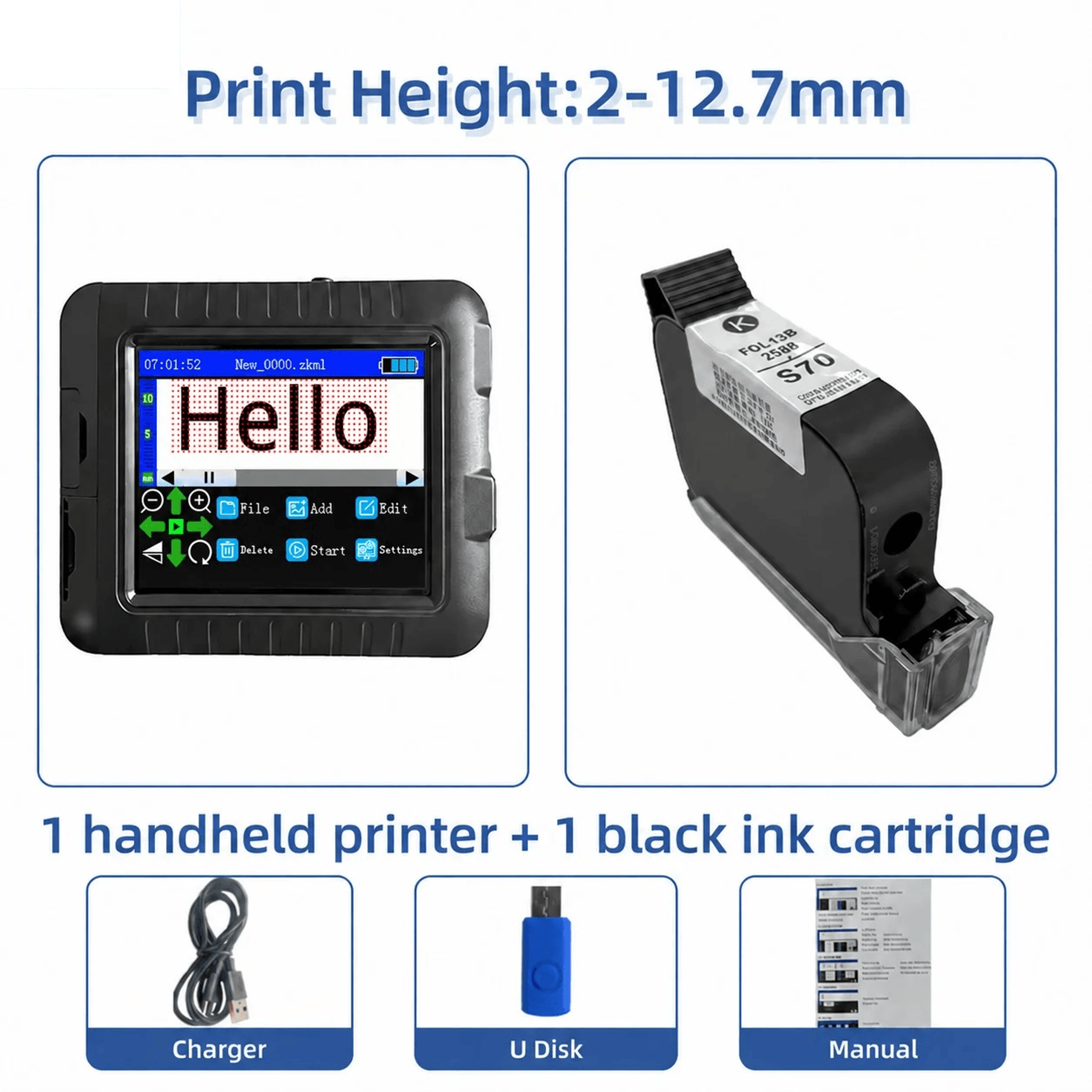 Mini Handheld Inkjet Printer For Barcode And Product Date Printing 2