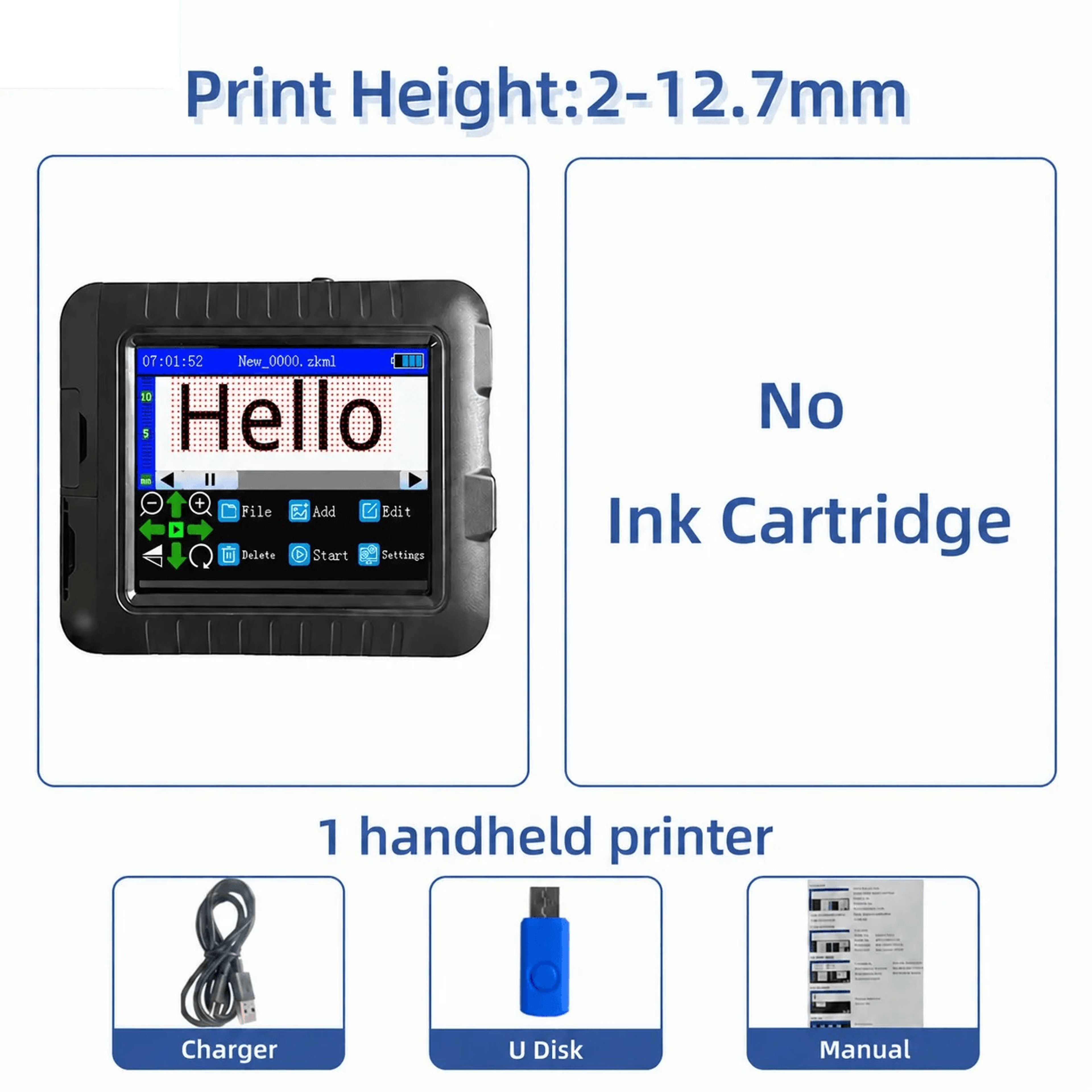 Mini Handheld Inkjet Printer For Barcode And Product Date Printing 1