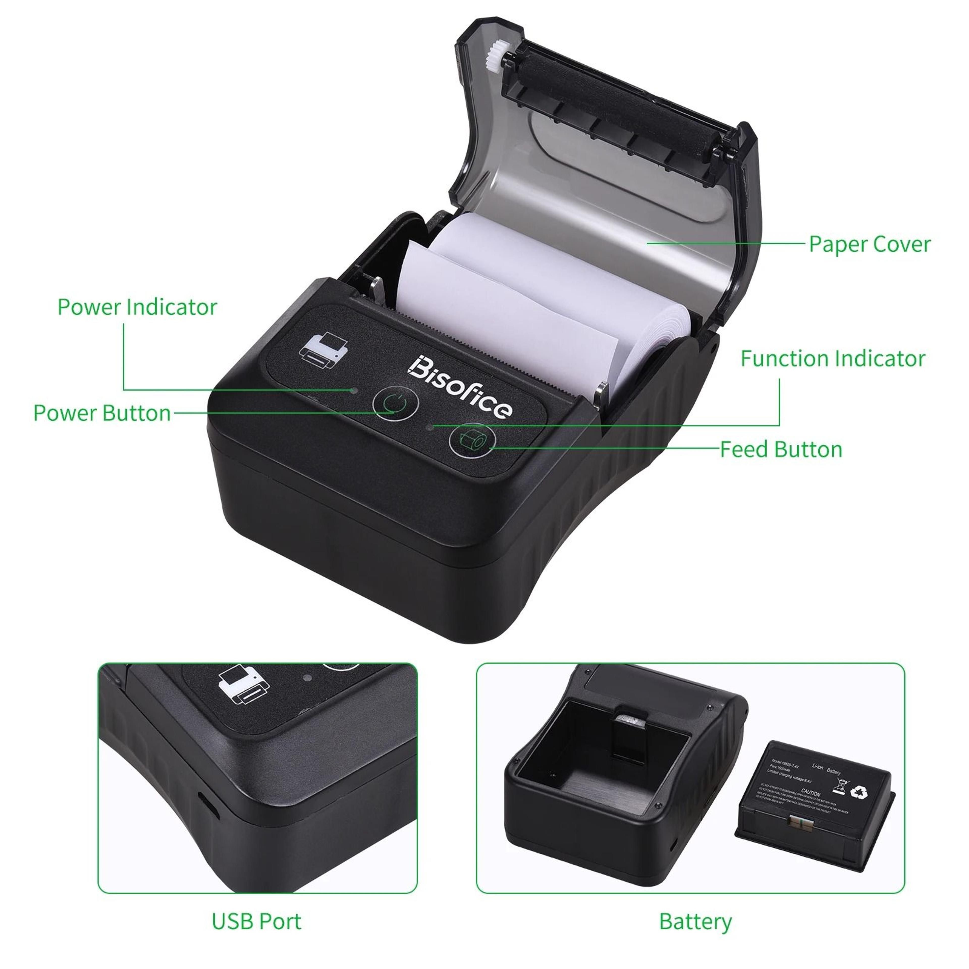 Portable 58mm Bluetooth Thermal Receipt And Label Printer For Small Business 4