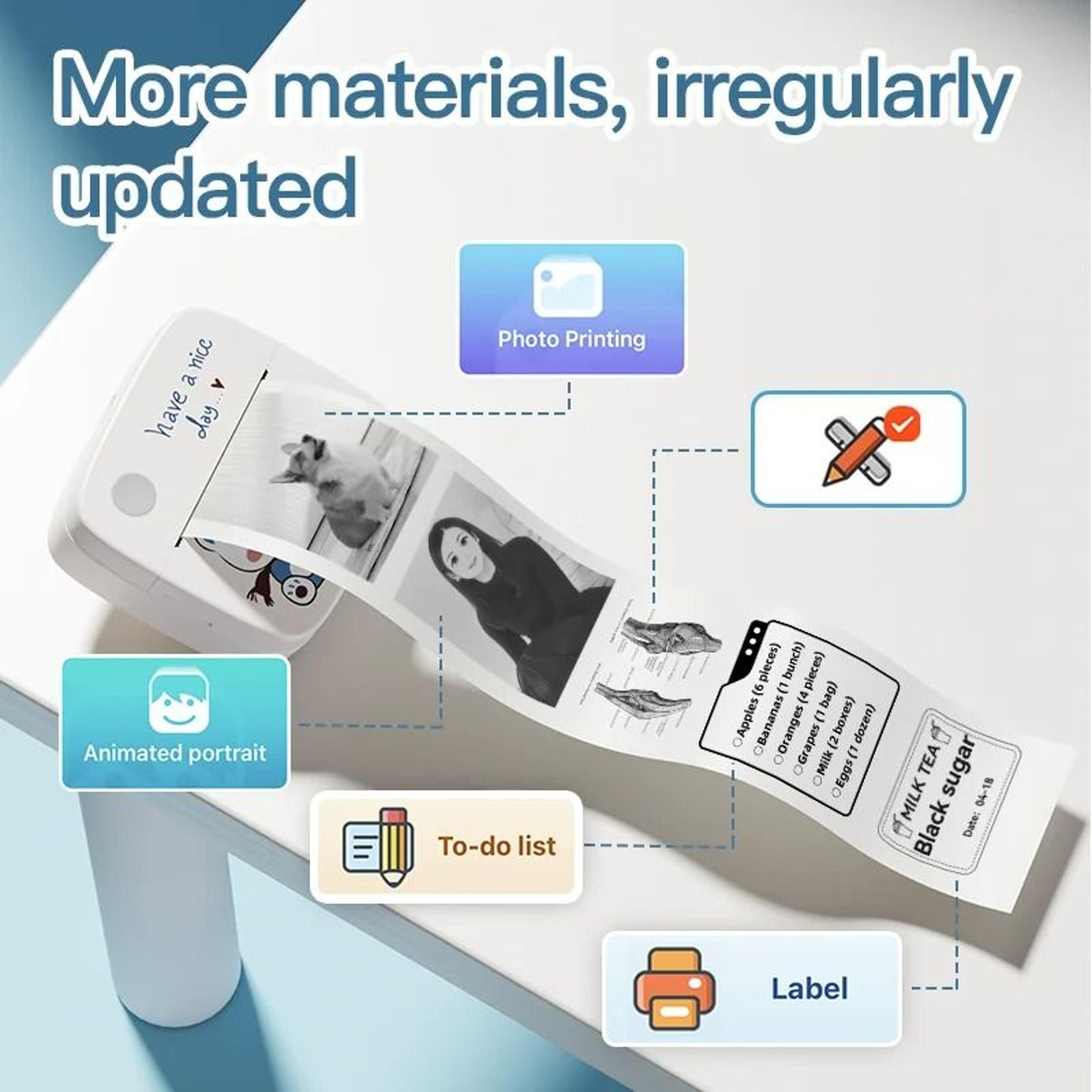 Mini Wireless Thermal Sticker Printer For Photos And Creative Journaling 7
