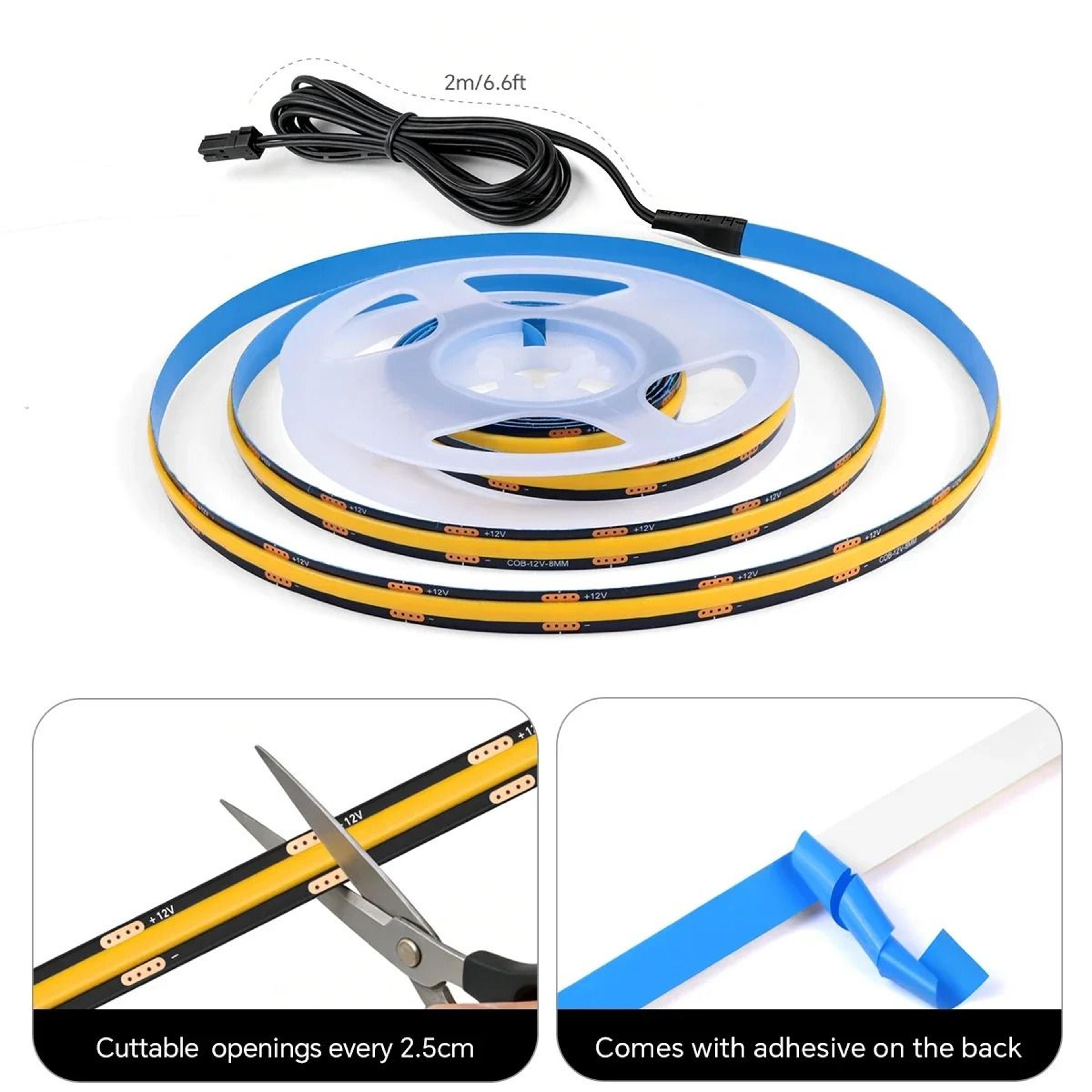 Dimmable COB LED Strip Lights For Wood Wall Panels And TV Backlighting 4