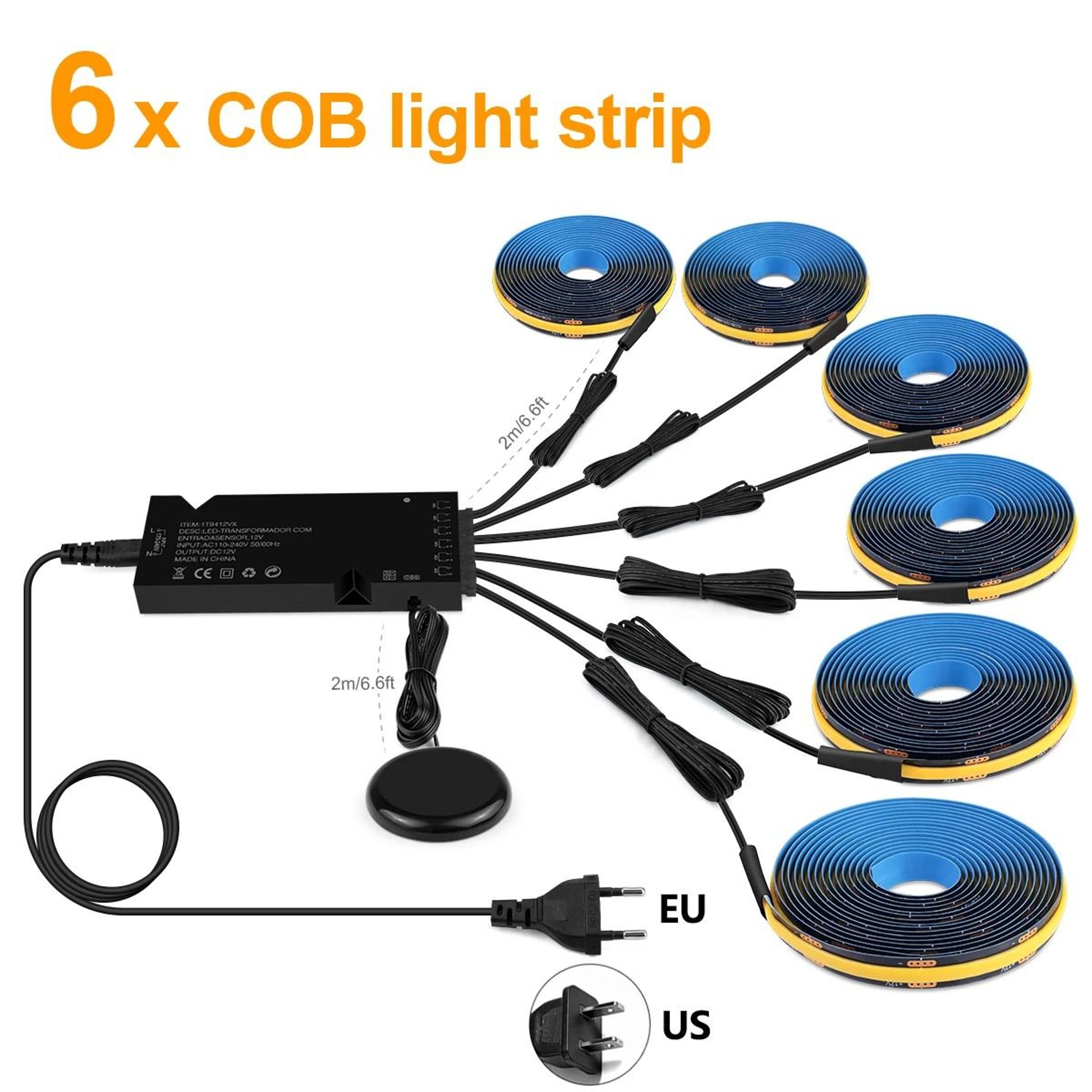 Dimmable COB LED Strip Lights For Wood Wall Panels And TV Backlighting 2