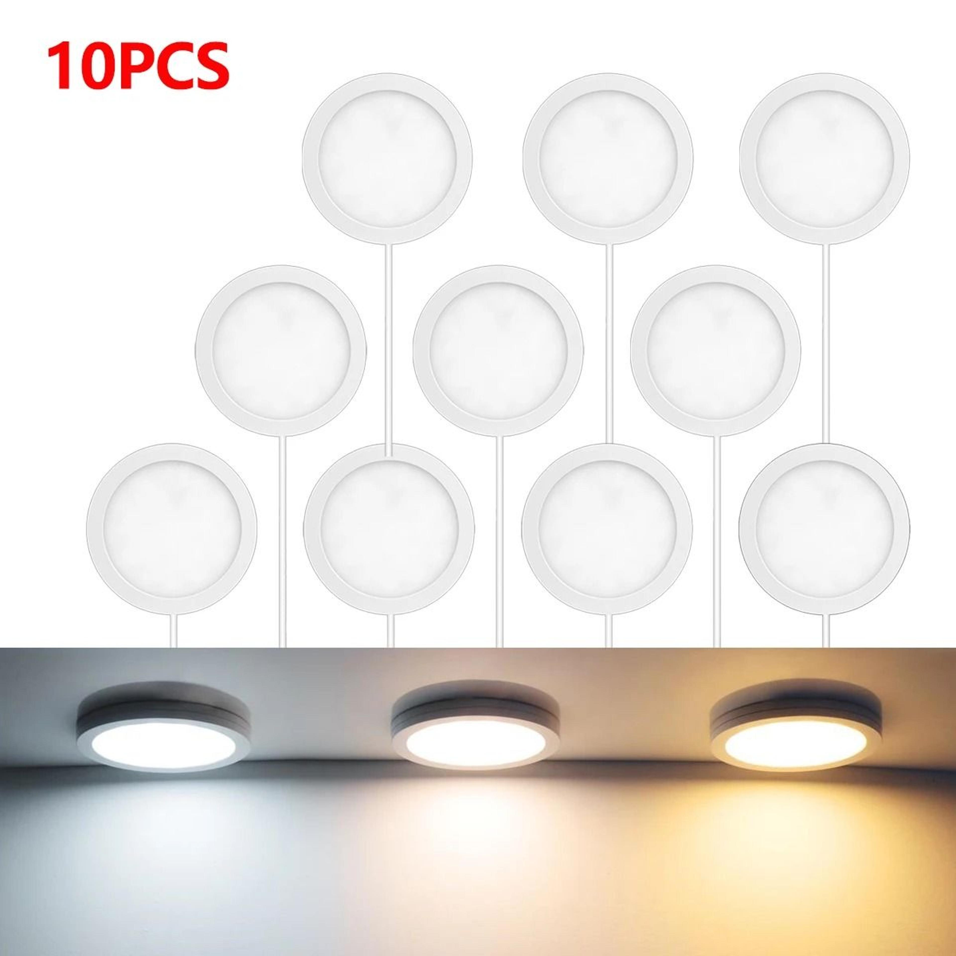 Ultra Thin 5W LED Puck Lights With USB Switch For Cabinets And Shelves 4