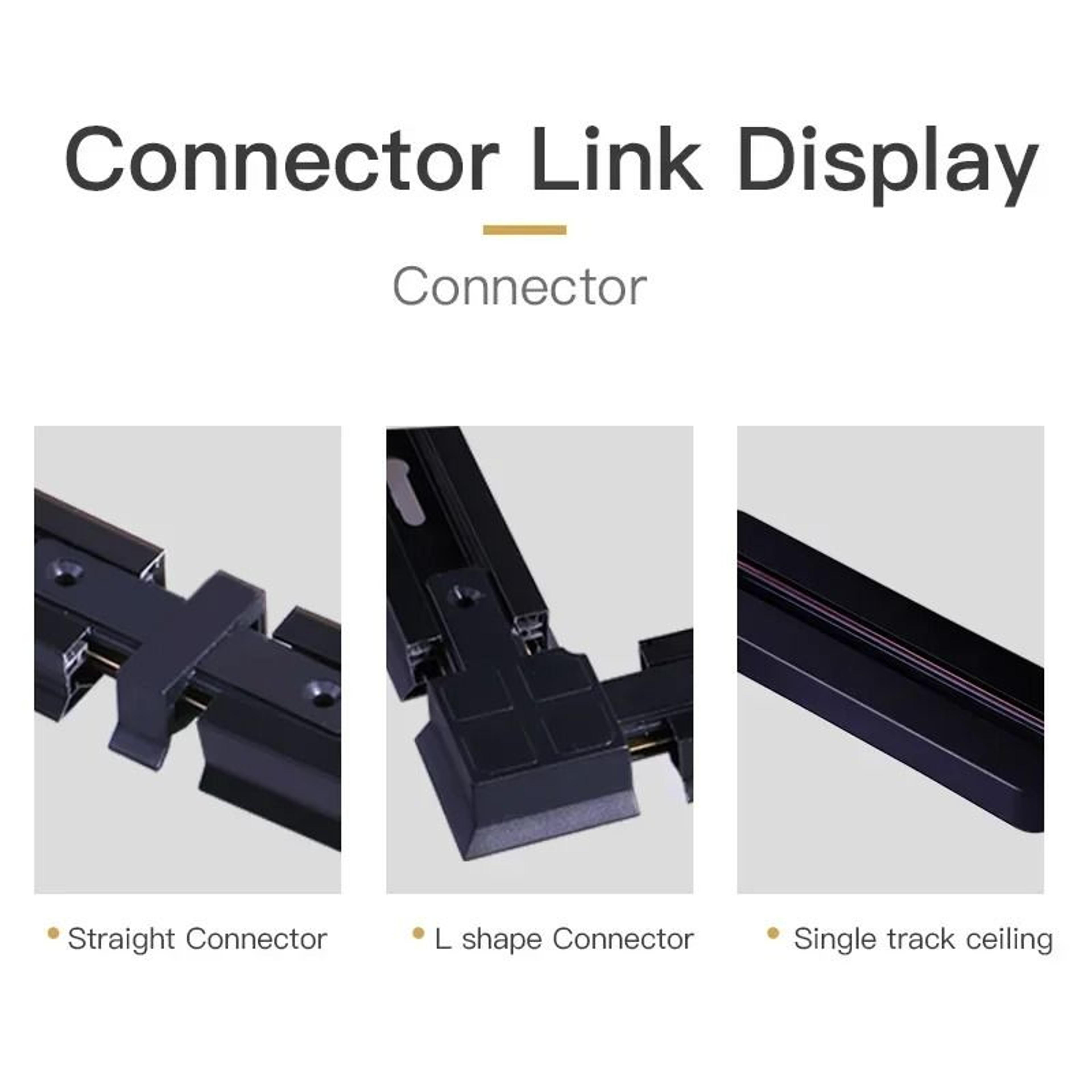 Adjustable LED Track Light Rails With Straight And L Shape Connectors 12