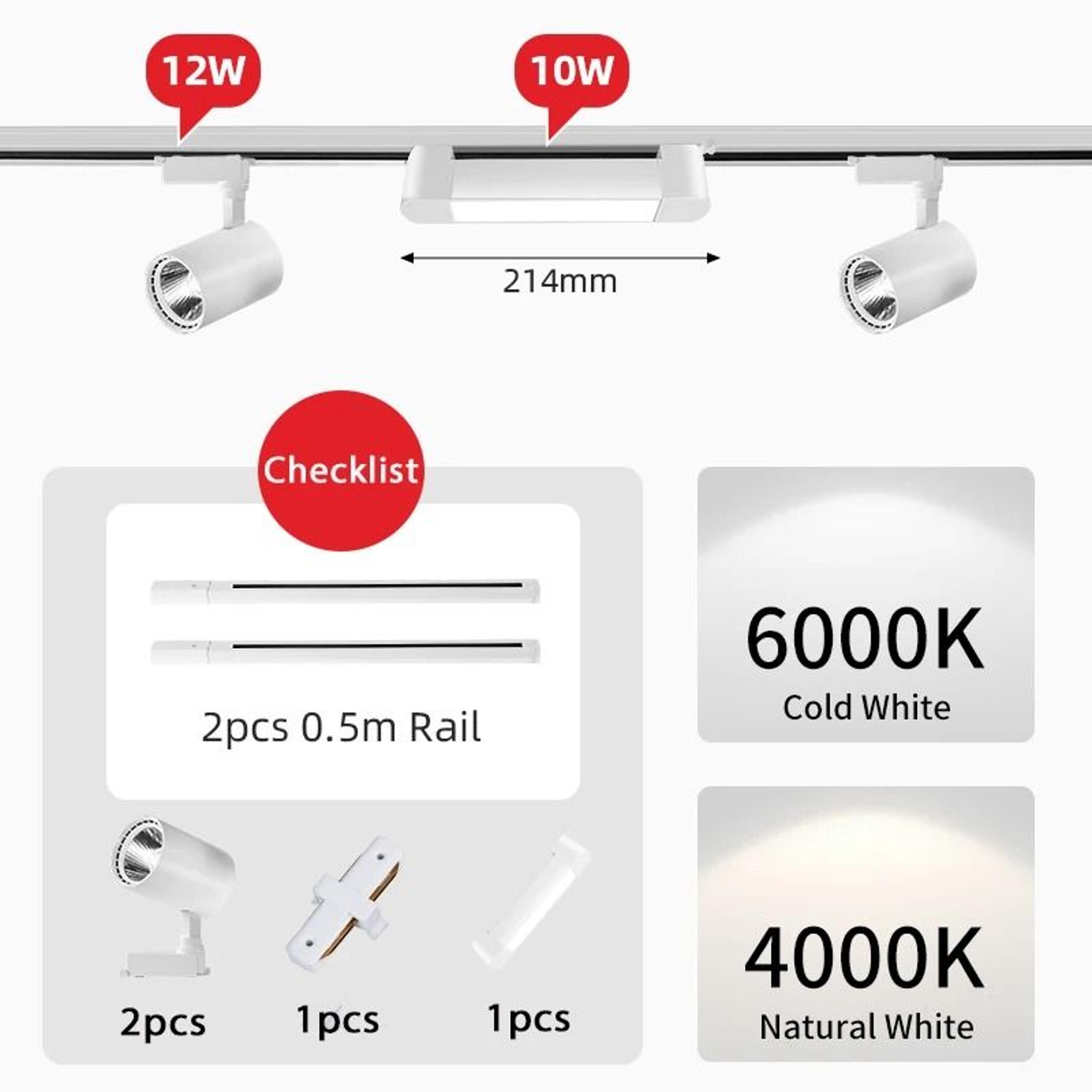 Adjustable COB LED Track Spotlight For Home And Retail Lighting 15