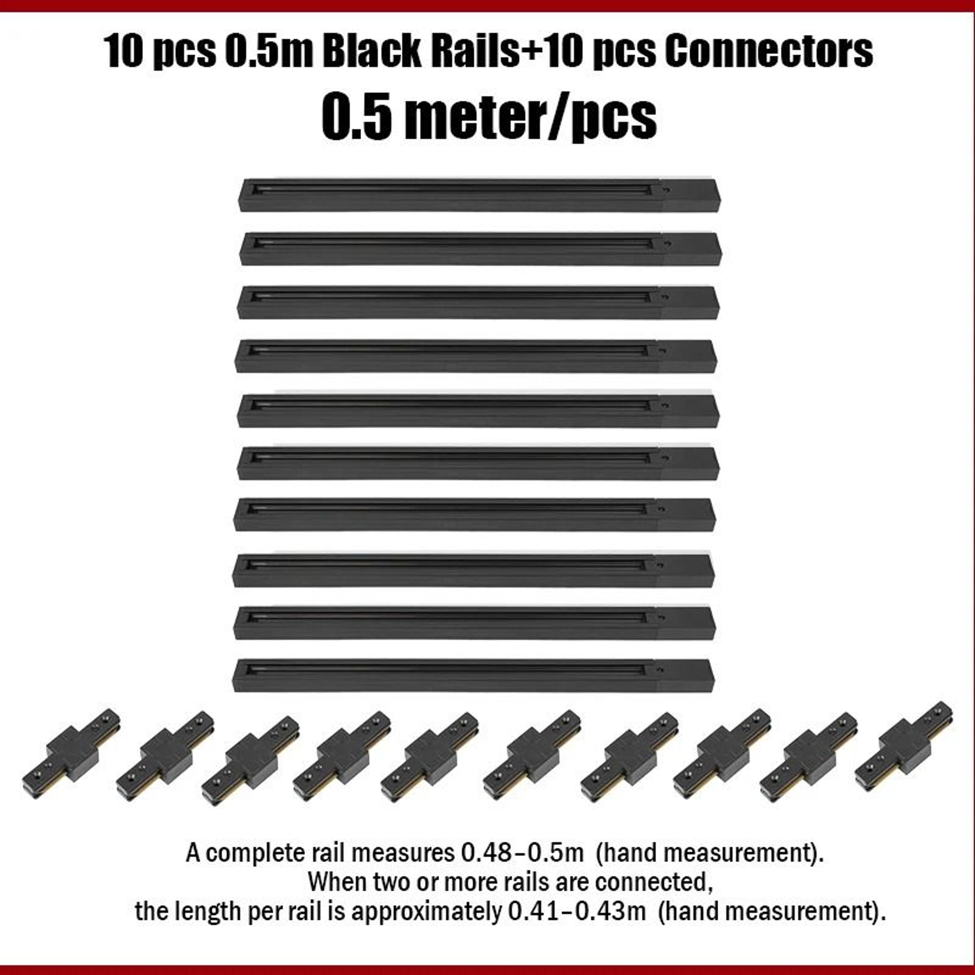 20 Piece LED Track Light Rail Kit With Connectors For Flexible Ceiling Lighting 5