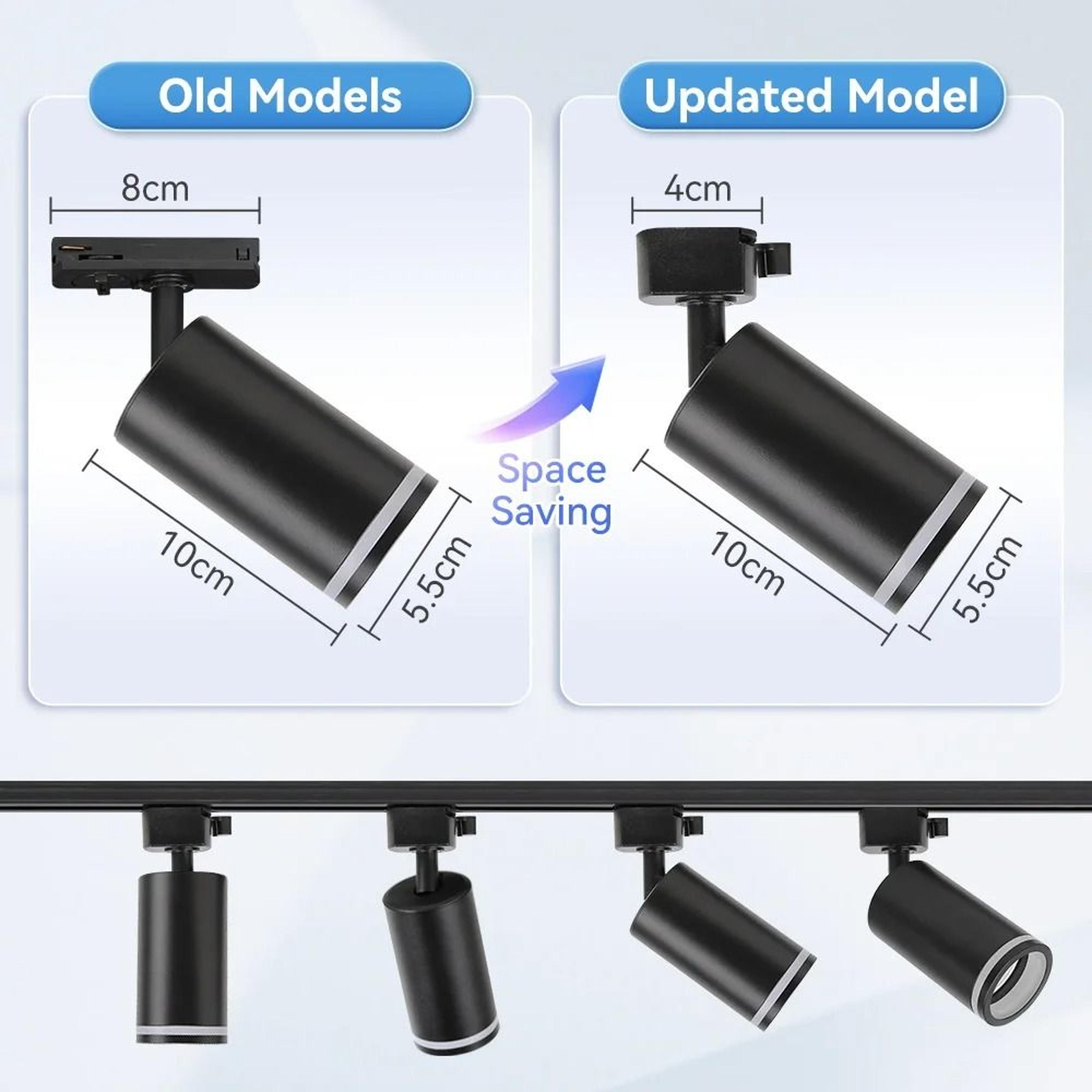 Adjustable GU10 LED Track Spotlight For Modern Ceiling And Kitchen Lighting 12