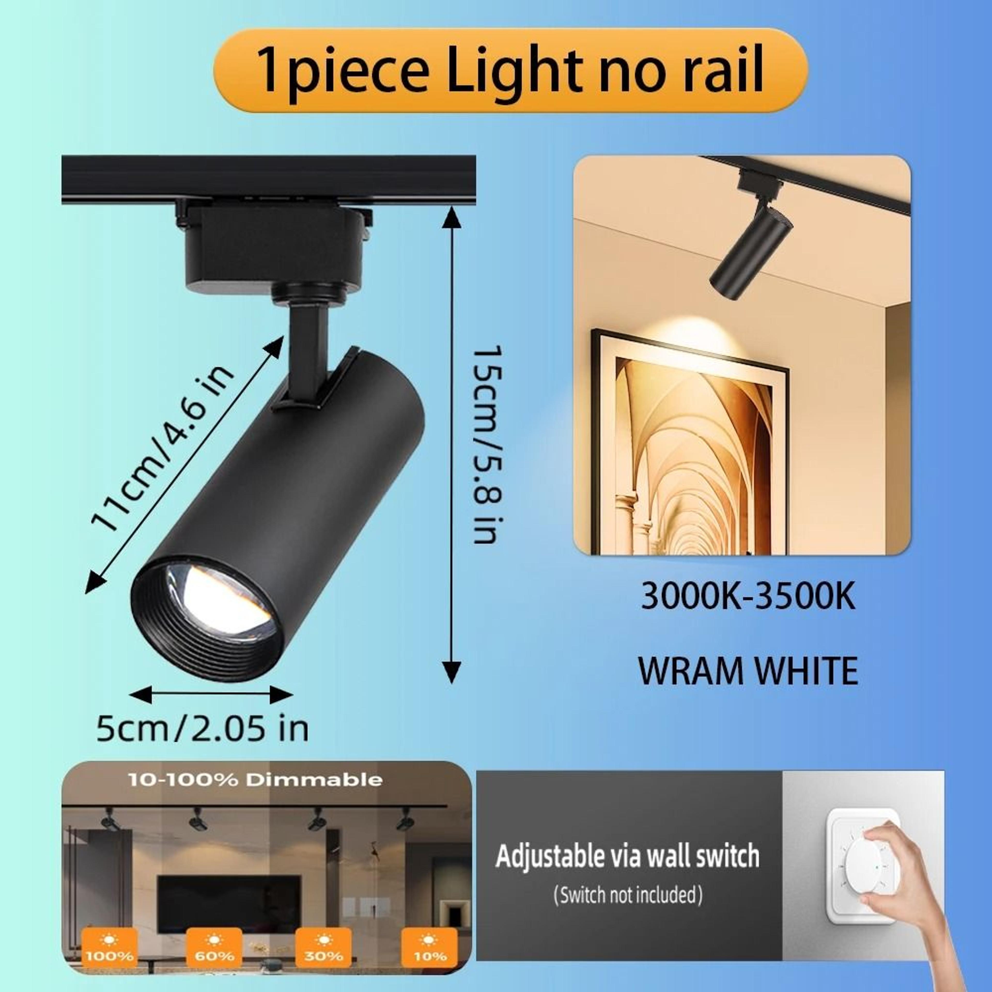 Stepless Dimmable LED Track Spotlight For Modern Home And Shop Lighting 9