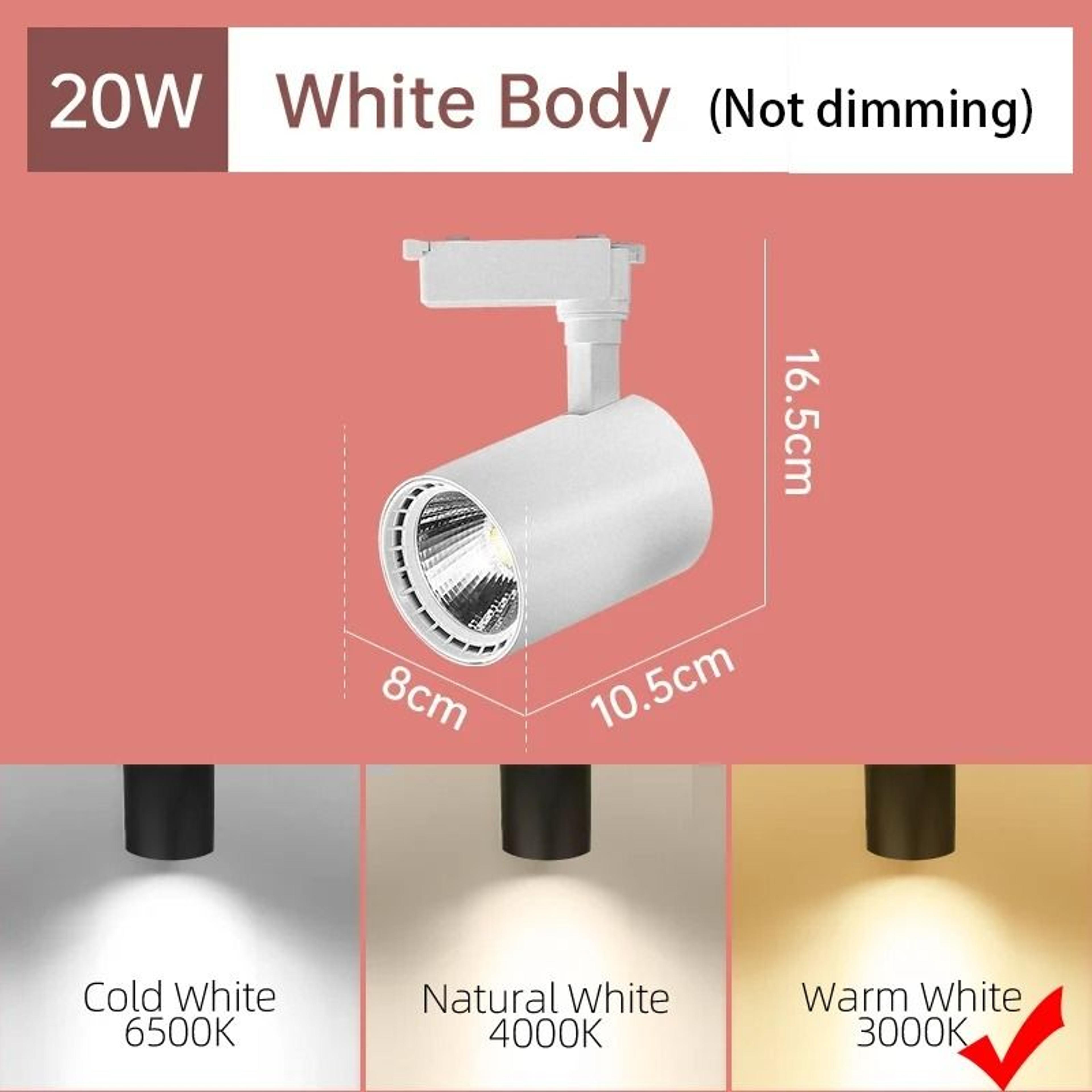 Stepless Dimmable LED Track Spotlight For Modern Home And Shop Lighting 6
