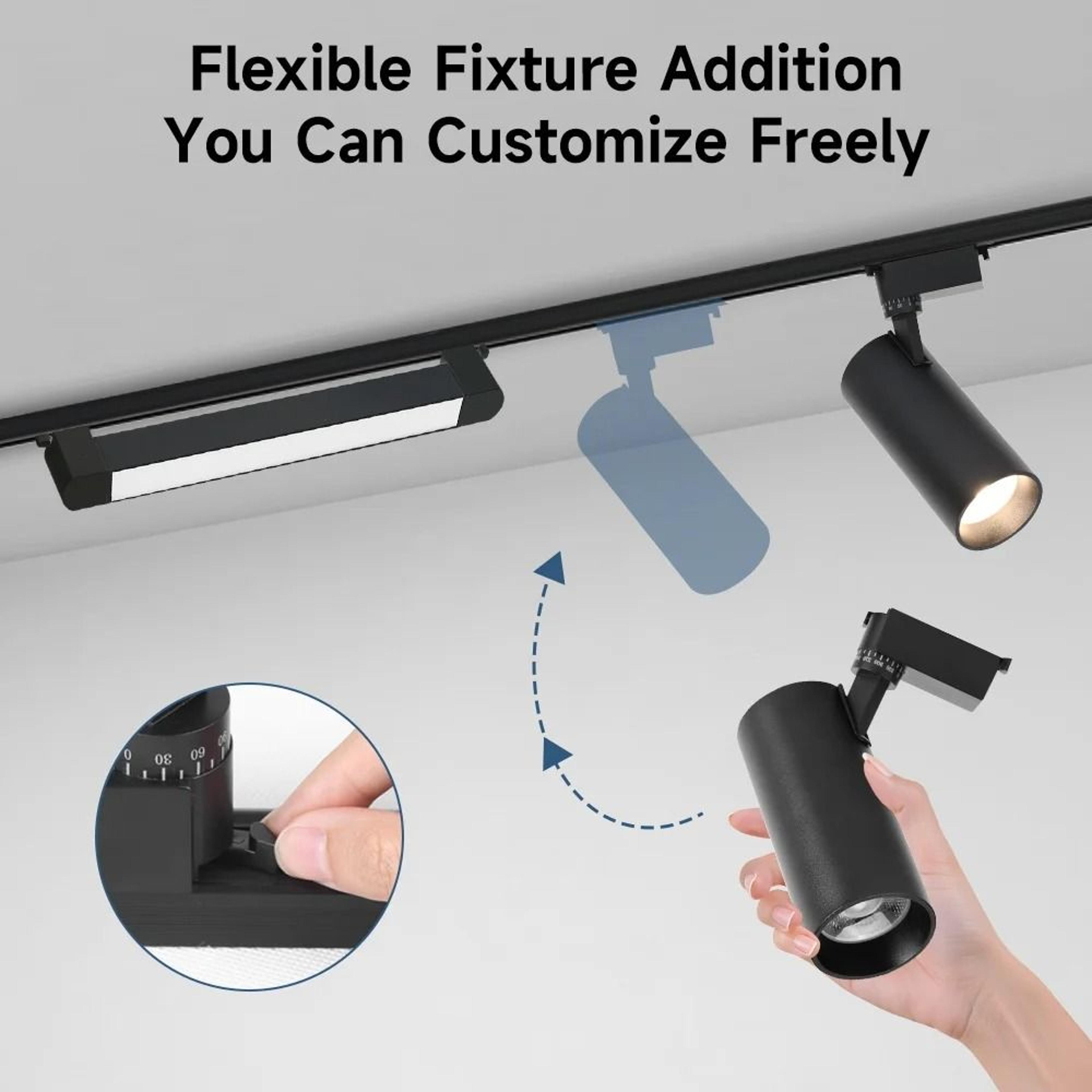 Adjustable LED Track Light Set With Scale Markings For Home And Shop Lighting 10