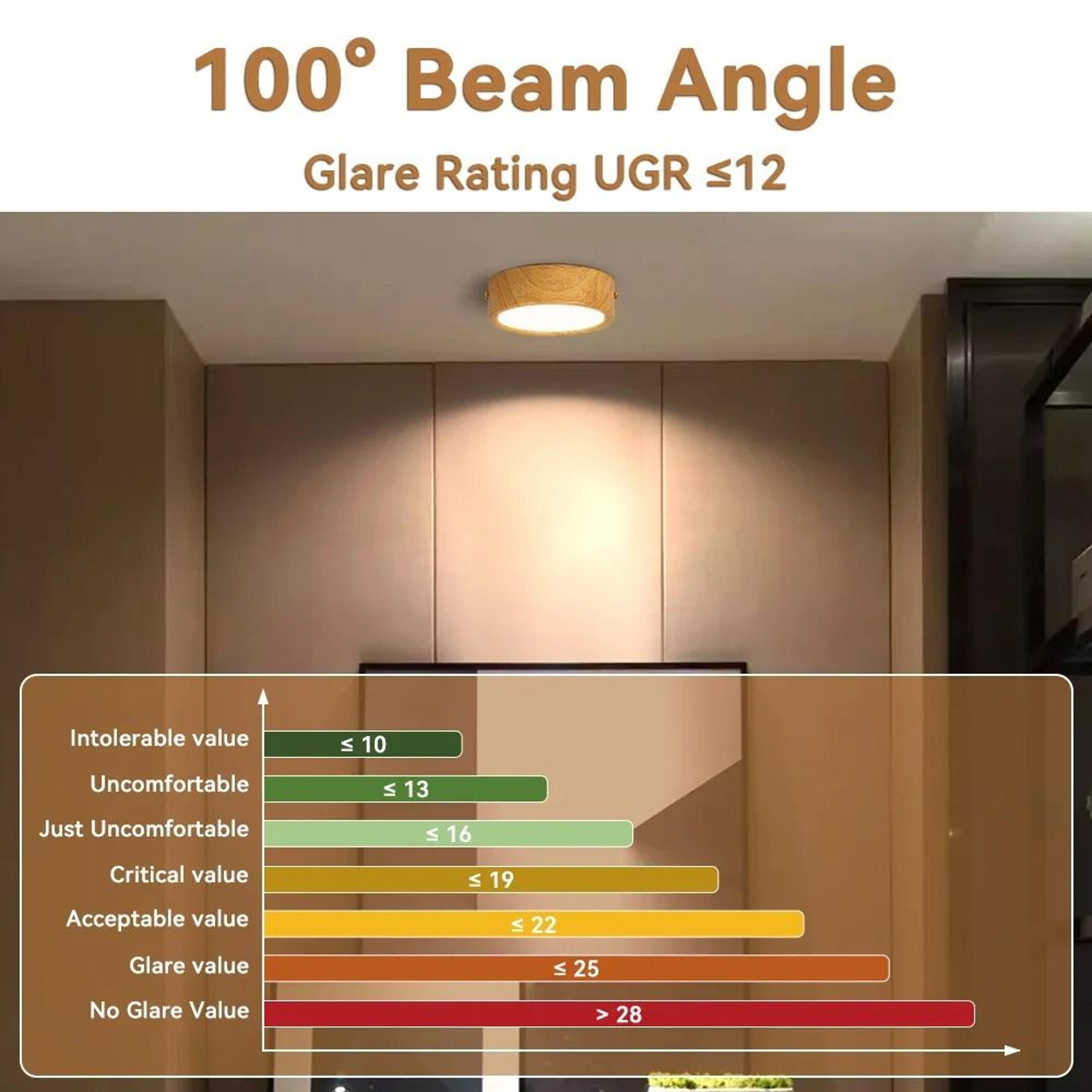 Wood Grain Foldable LED Ceiling Spotlight For Modern Home Lighting 5