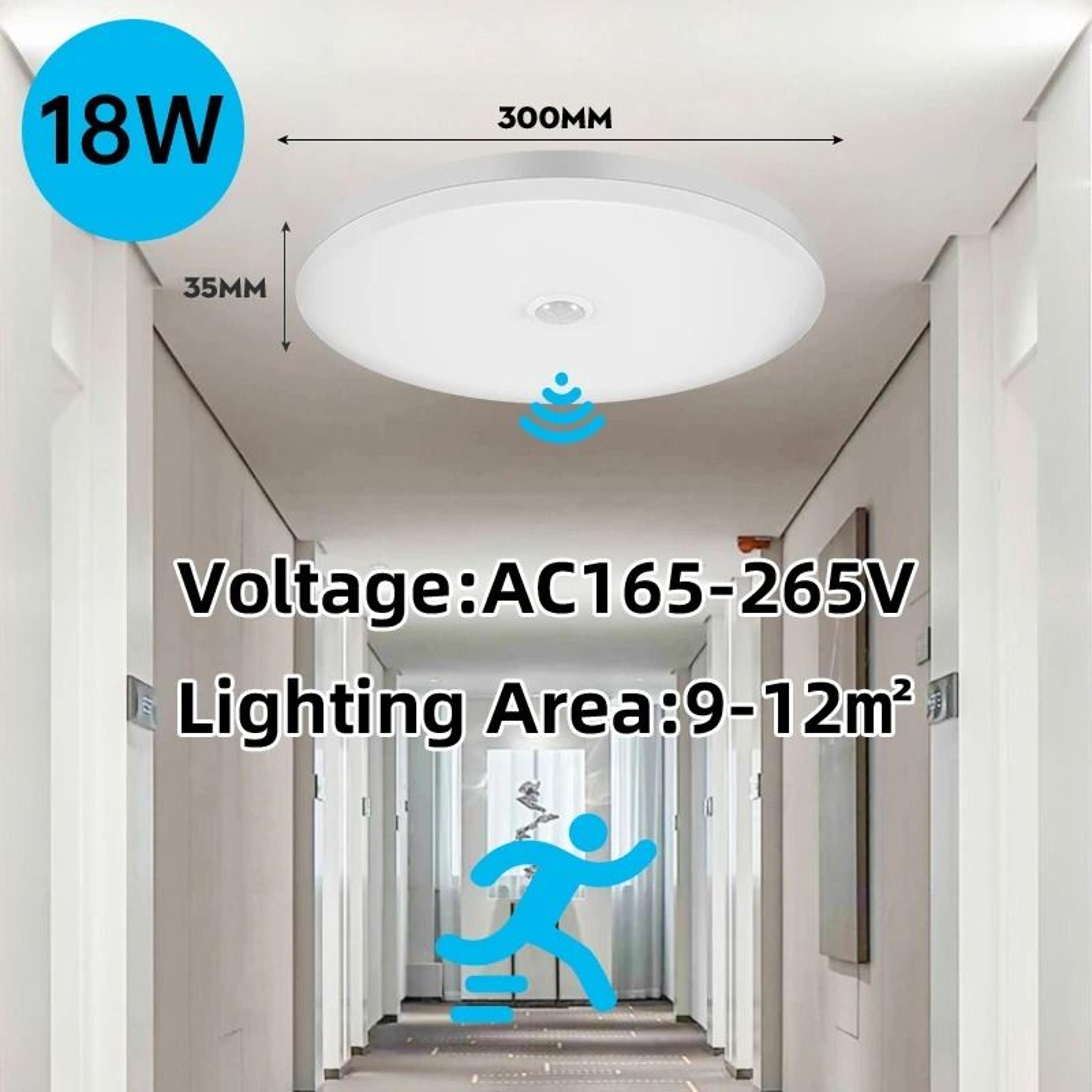 Smart Radar Motion Sensor LED Ceiling Light For Garage And Hallway Lighting 8