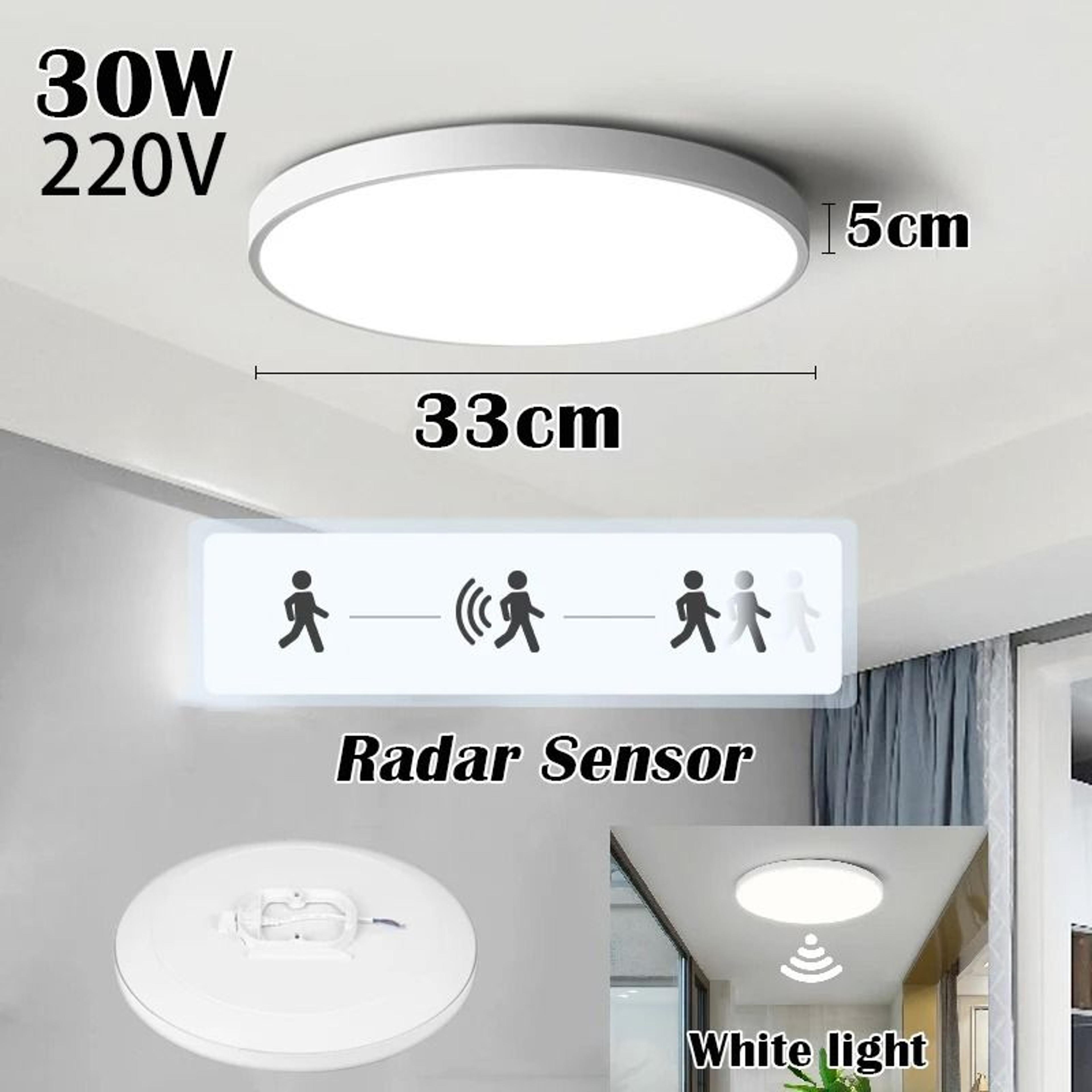 Smart Radar Motion Sensor LED Ceiling Light For Garage And Hallway Lighting 6