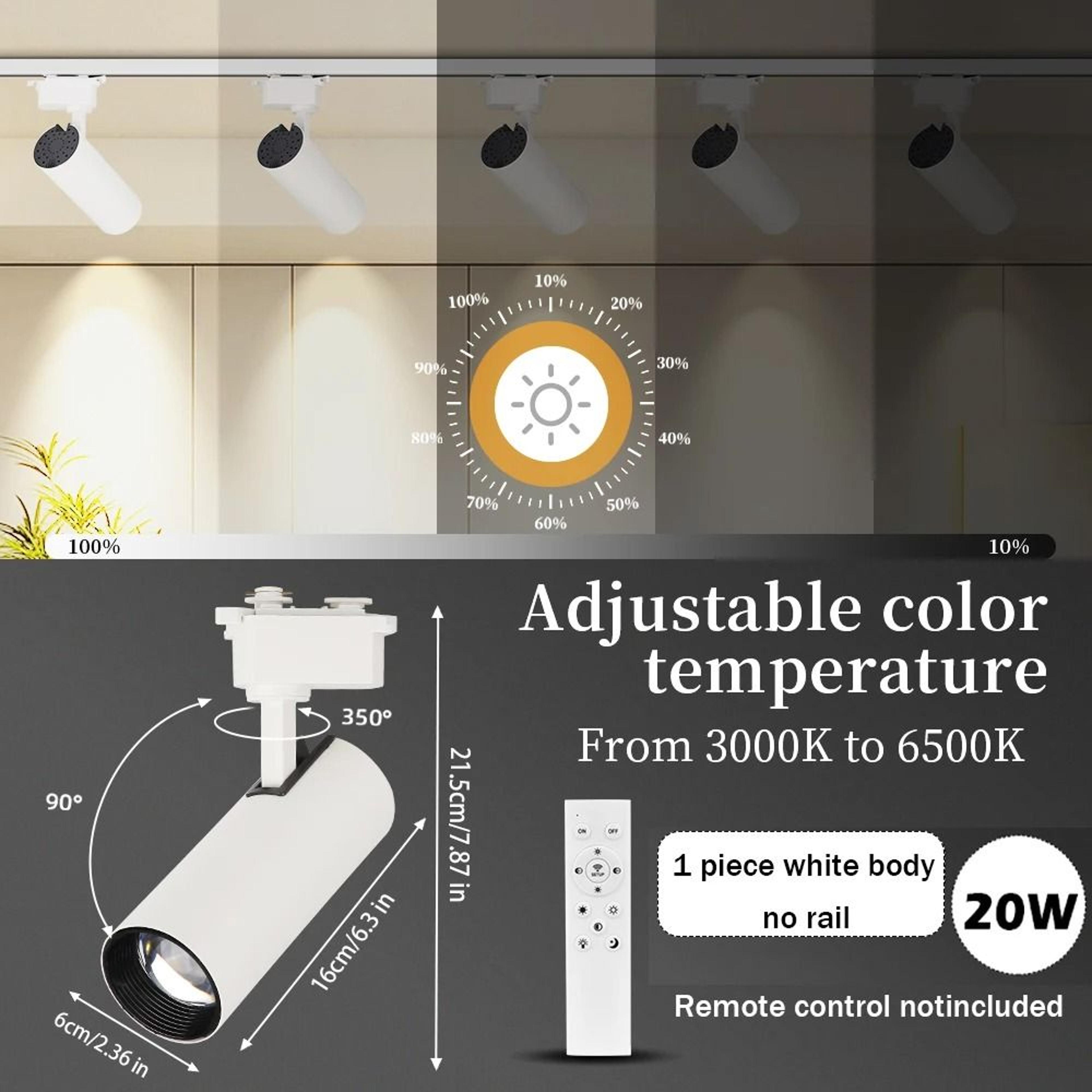 Remote Control Dimmable LED Track Spotlight For Home And Shop Lighting 2