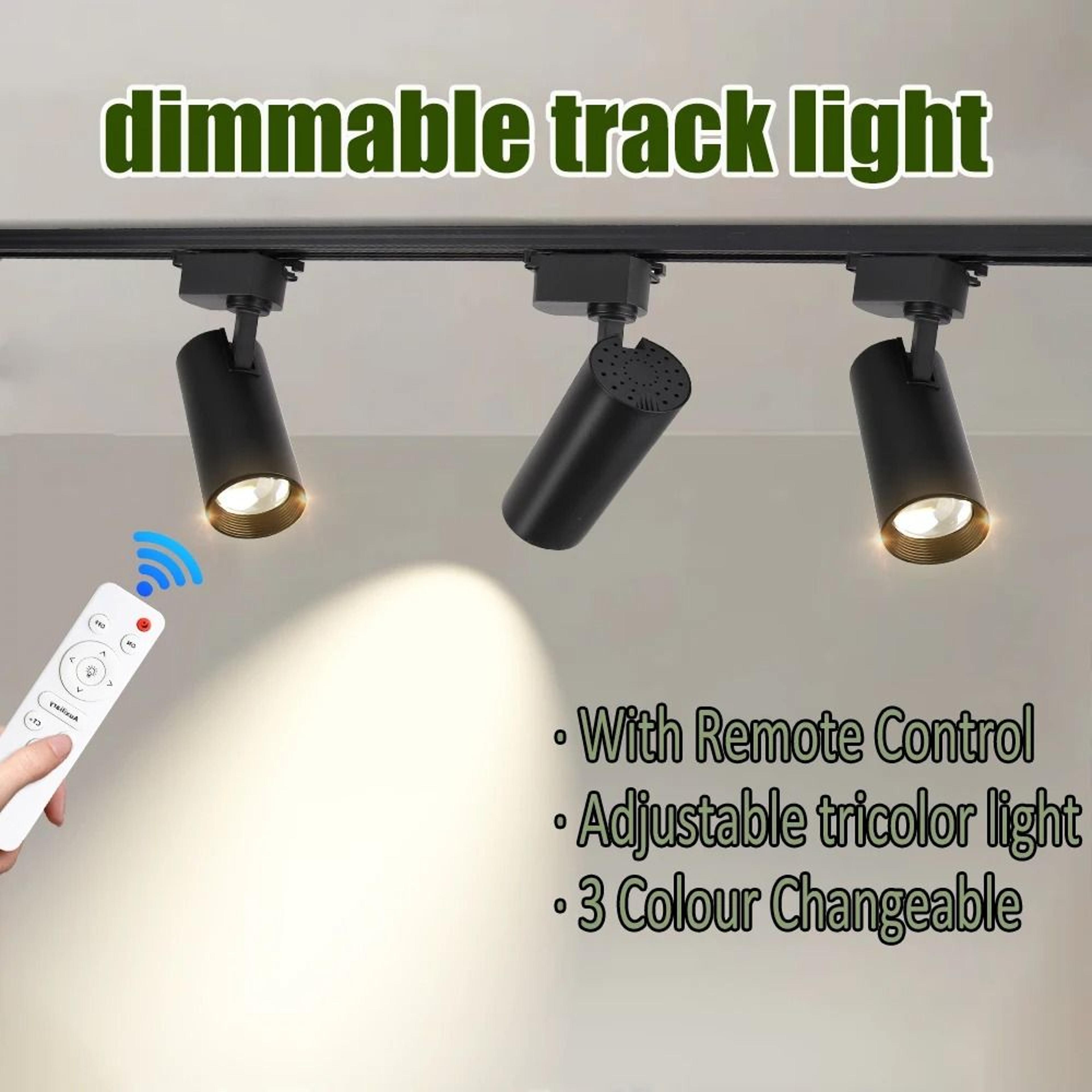 remote control dimmable led track spotlight for home and shop lighting