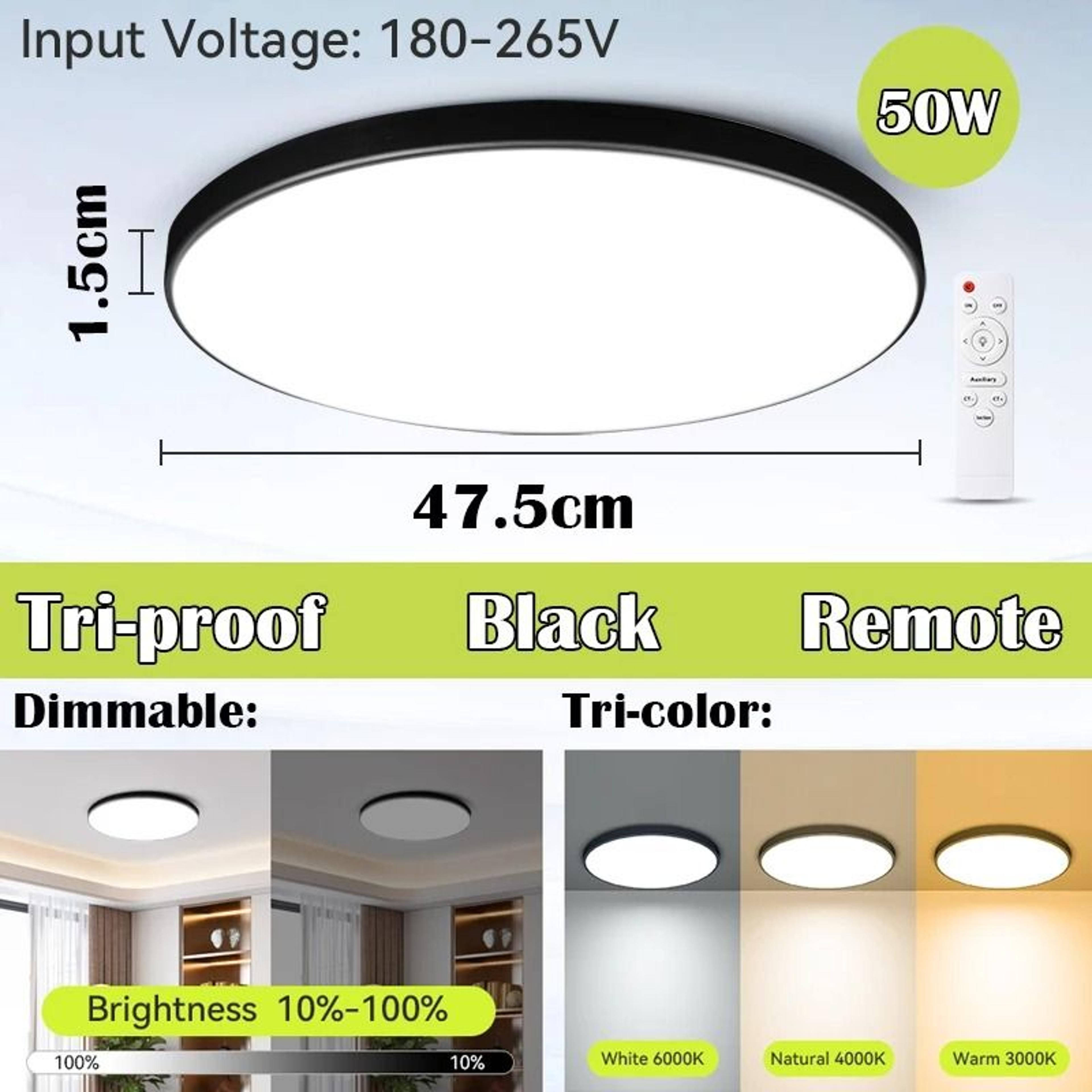 Modern RGB Dimmable LED Ceiling Light With Remote Control 9