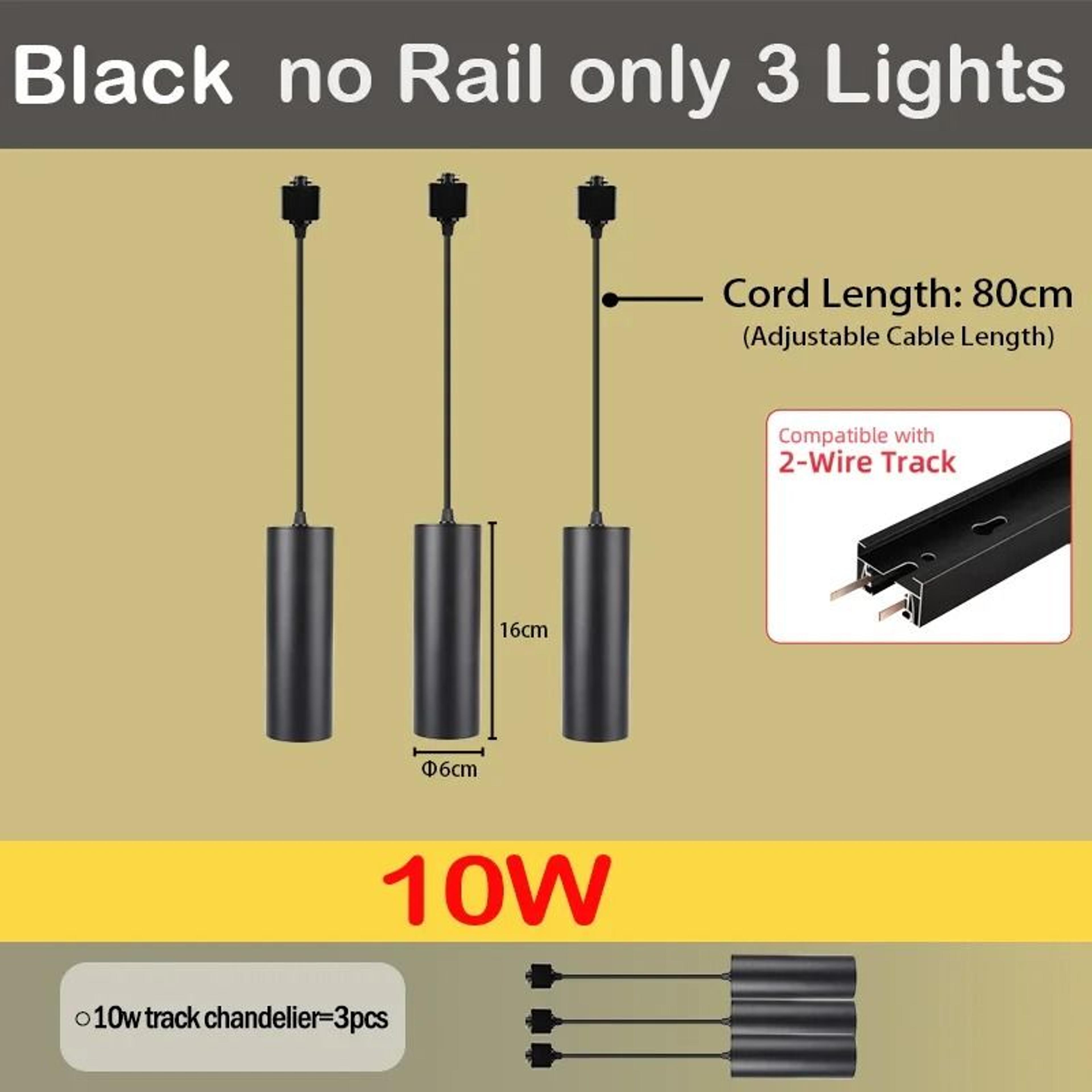 GU10 LED Track Light Set 110V For Modern Home And Store Lighting 8
