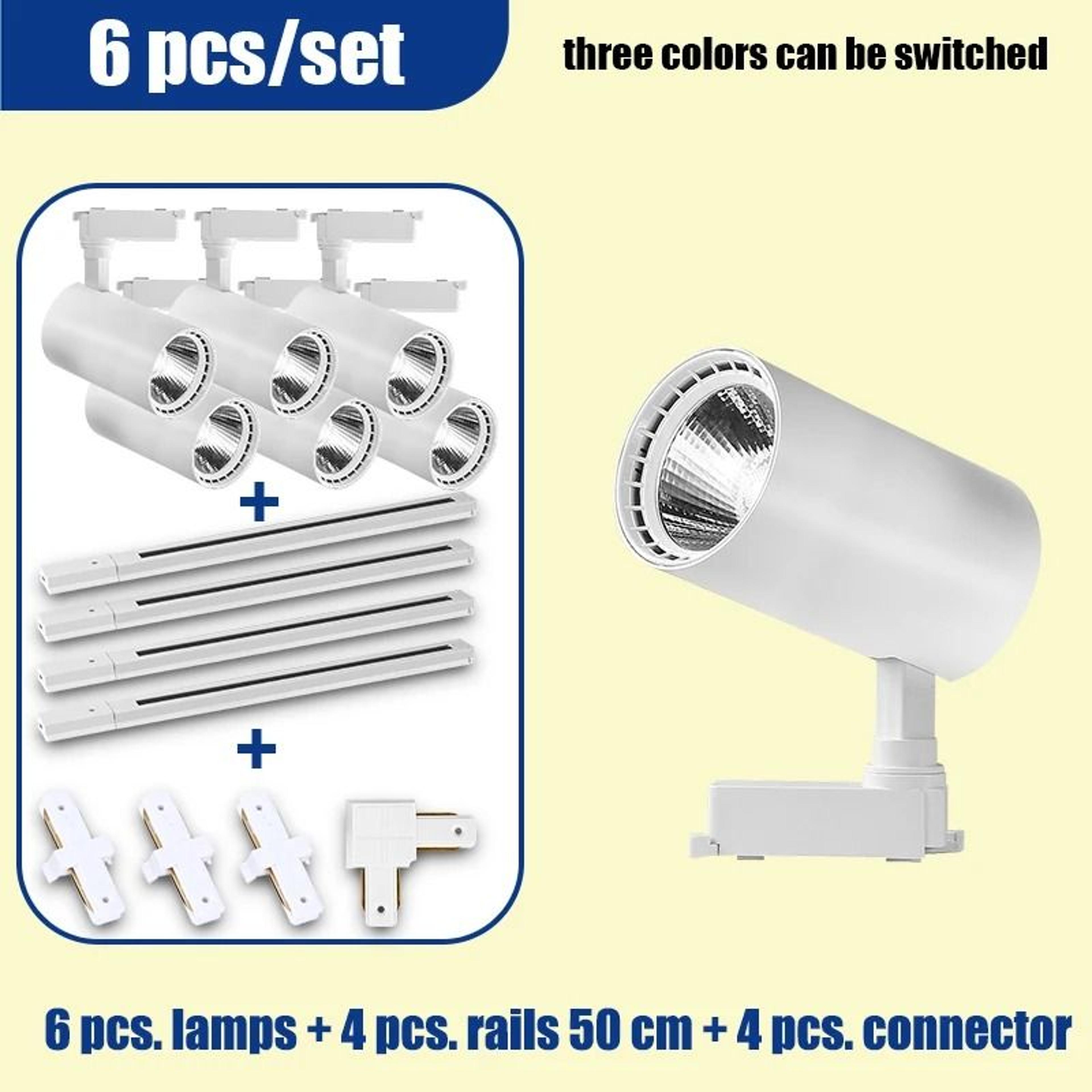 110V LED Track Light Set With 3 Color Modes For Home And Shop Lighting 13