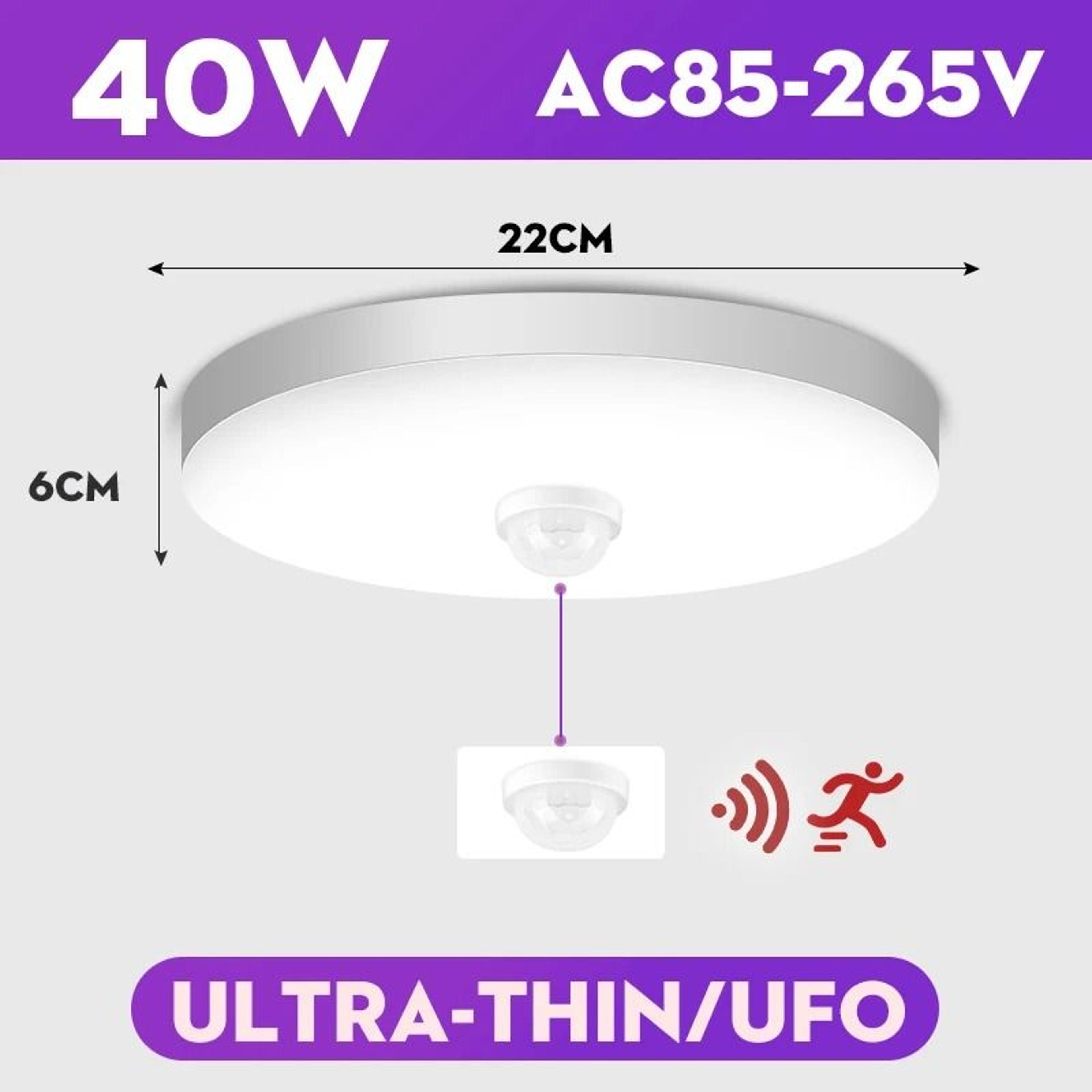 Modern LED Motion Sensor Ceiling Light 20W 30W 40W For Home Lighting 4