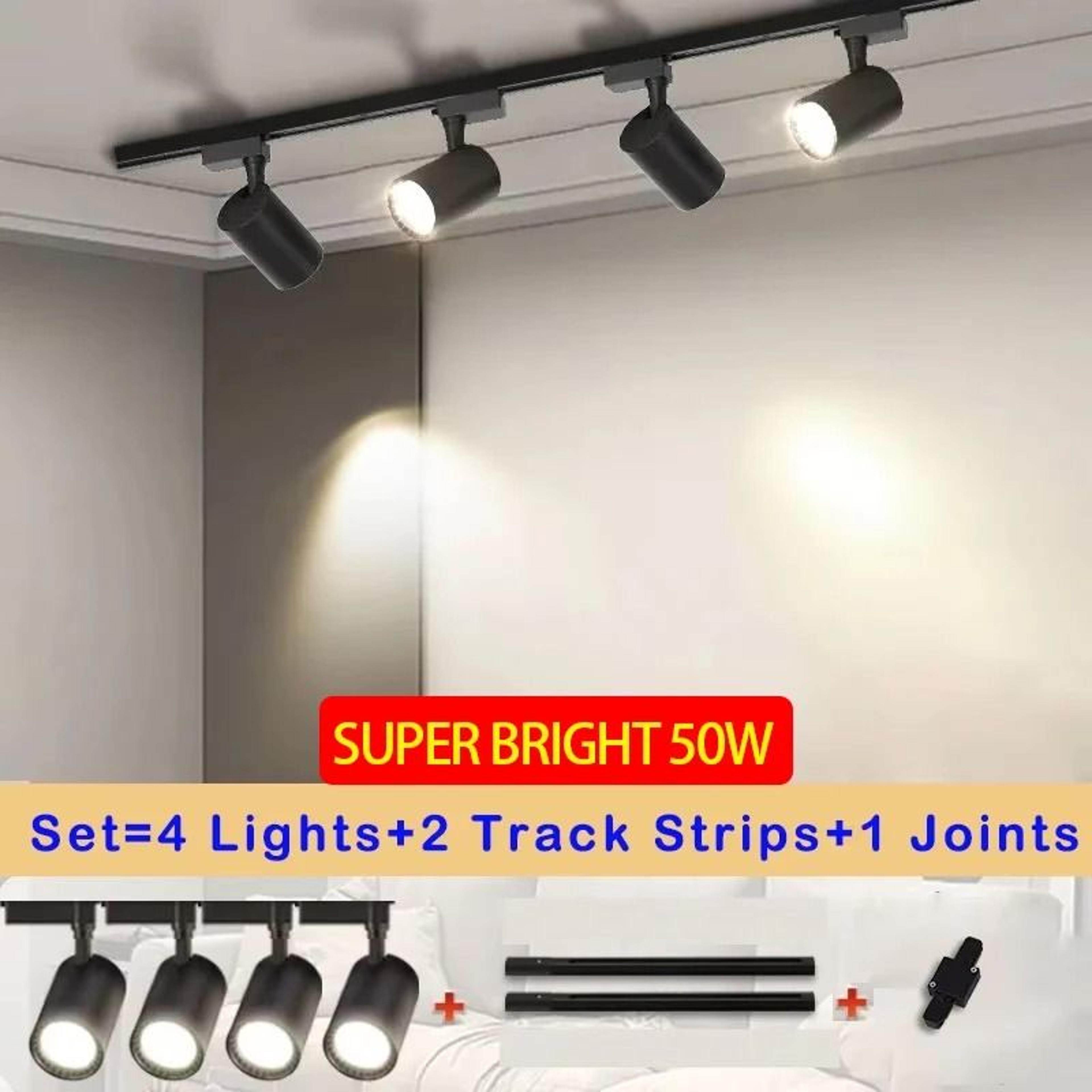50w cob led track spotlight for kitchen and retail shop lighting