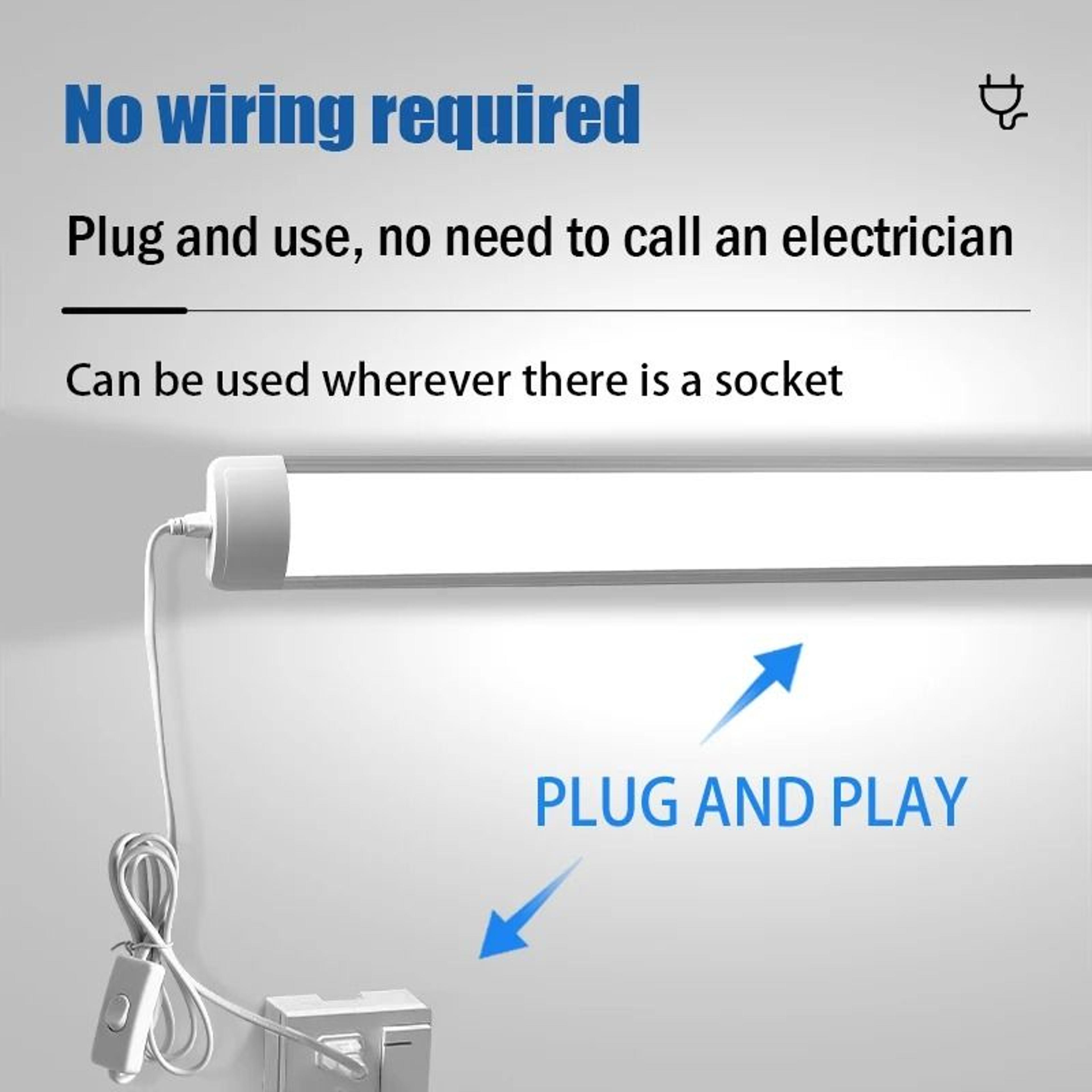 Direct PlugIn LED Tube Light 110V 220V For Desk And Workspace Lighting 9