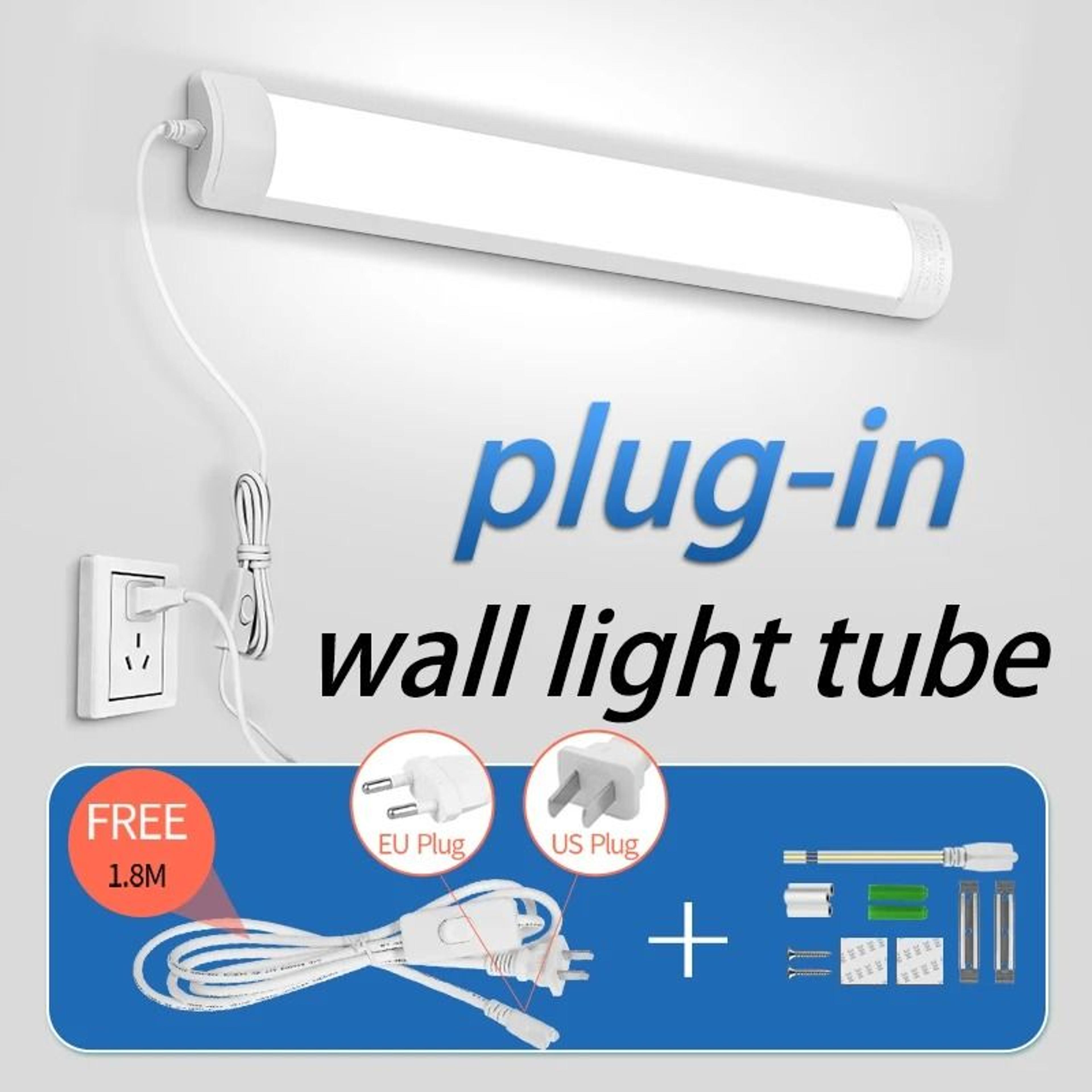 direct plug-in led tube light 110v 220v for desk and workspace lighting