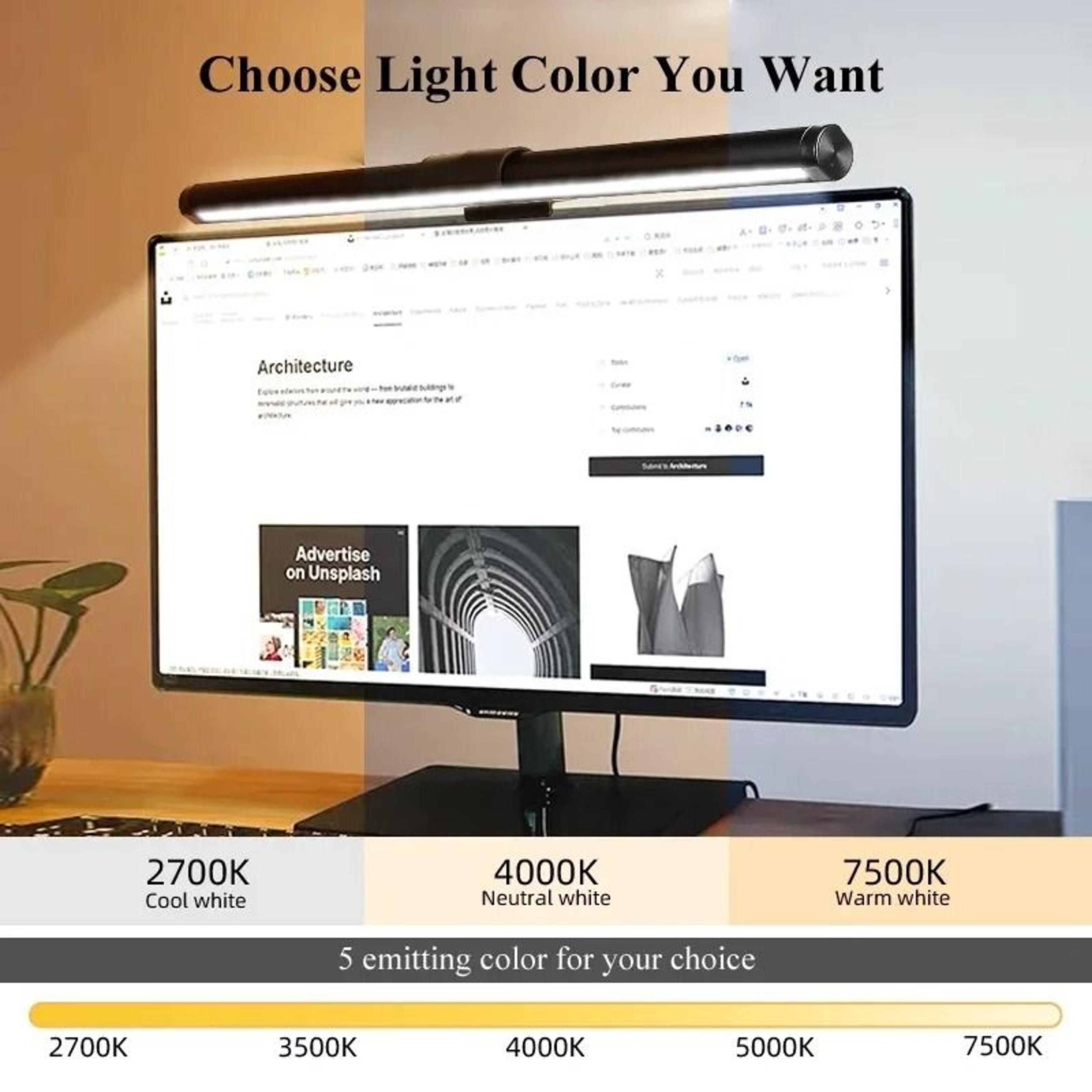 RGB LED Monitor Light Bar With Stepless Dimming For Curved Screens 9