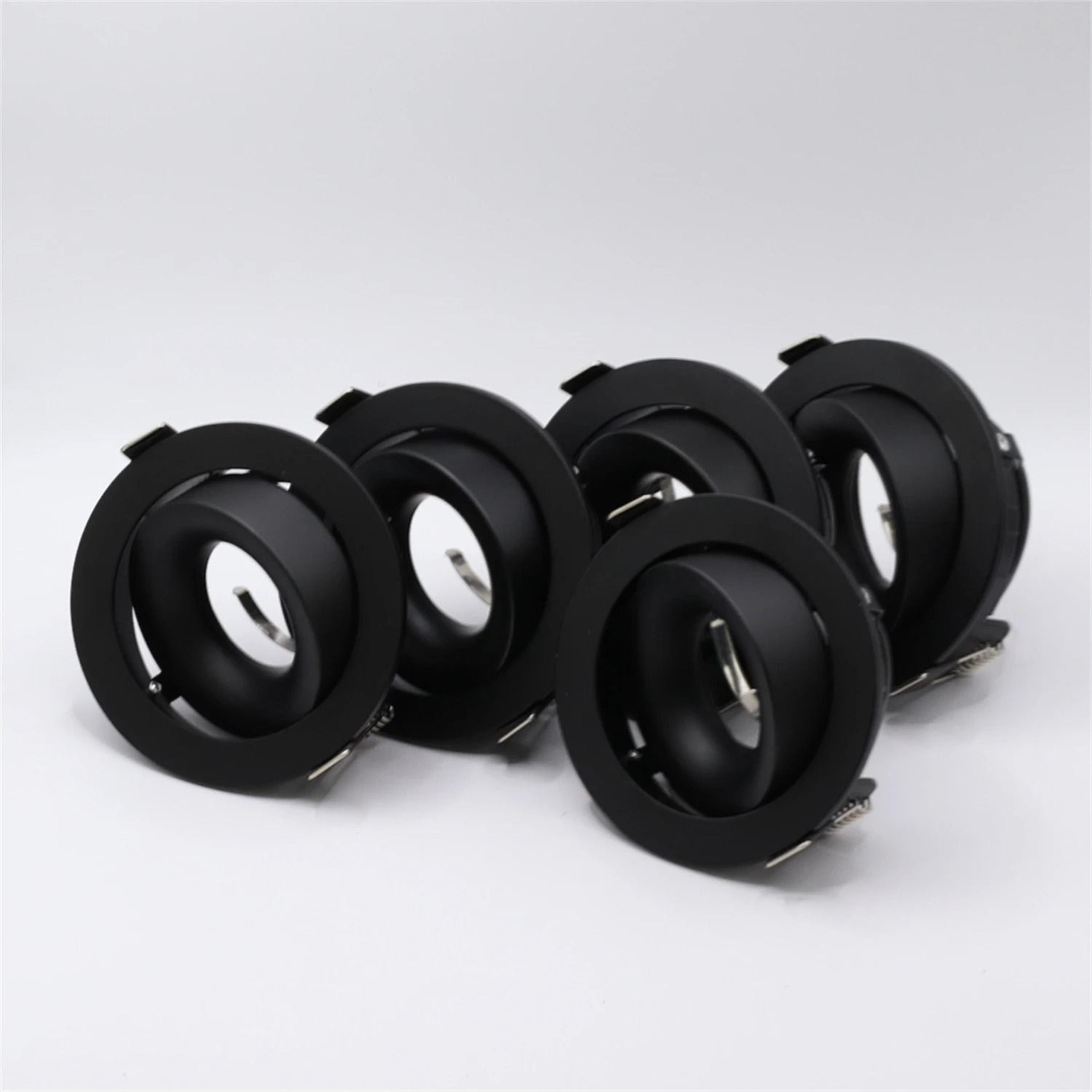 5 Piece Adjustable GU10 Recessed Downlight Frames With Round Ceiling Mount 2