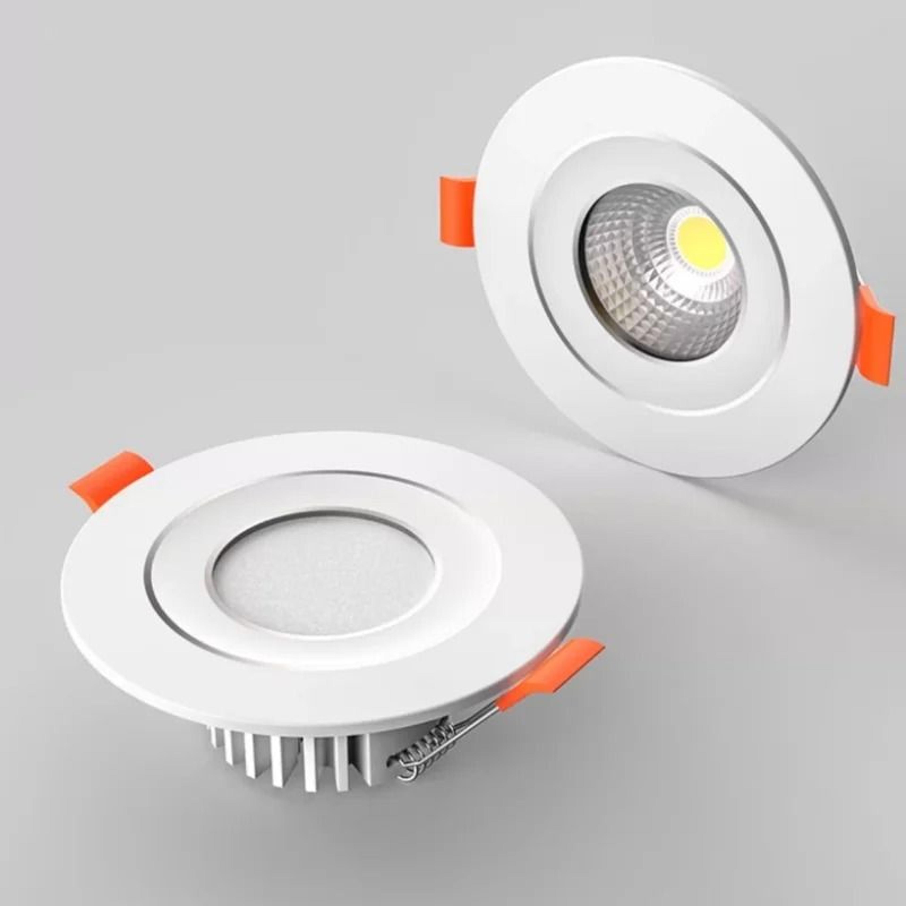 10 Piece Round COB LED Recessed Downlight Set 3W 5W 7W For Home Lighting 6