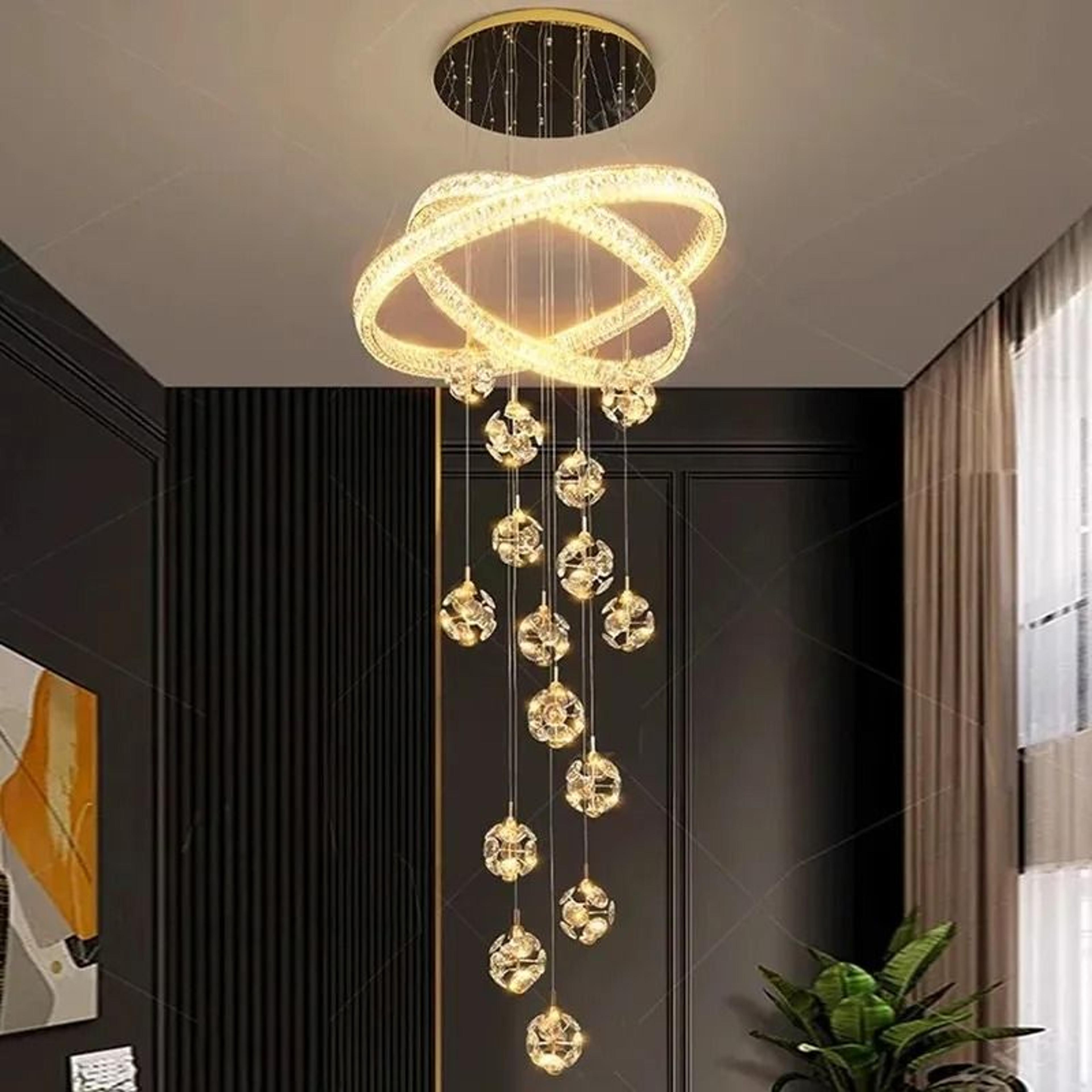 modern minimalist staircase chandelier for living room and dining room lighting