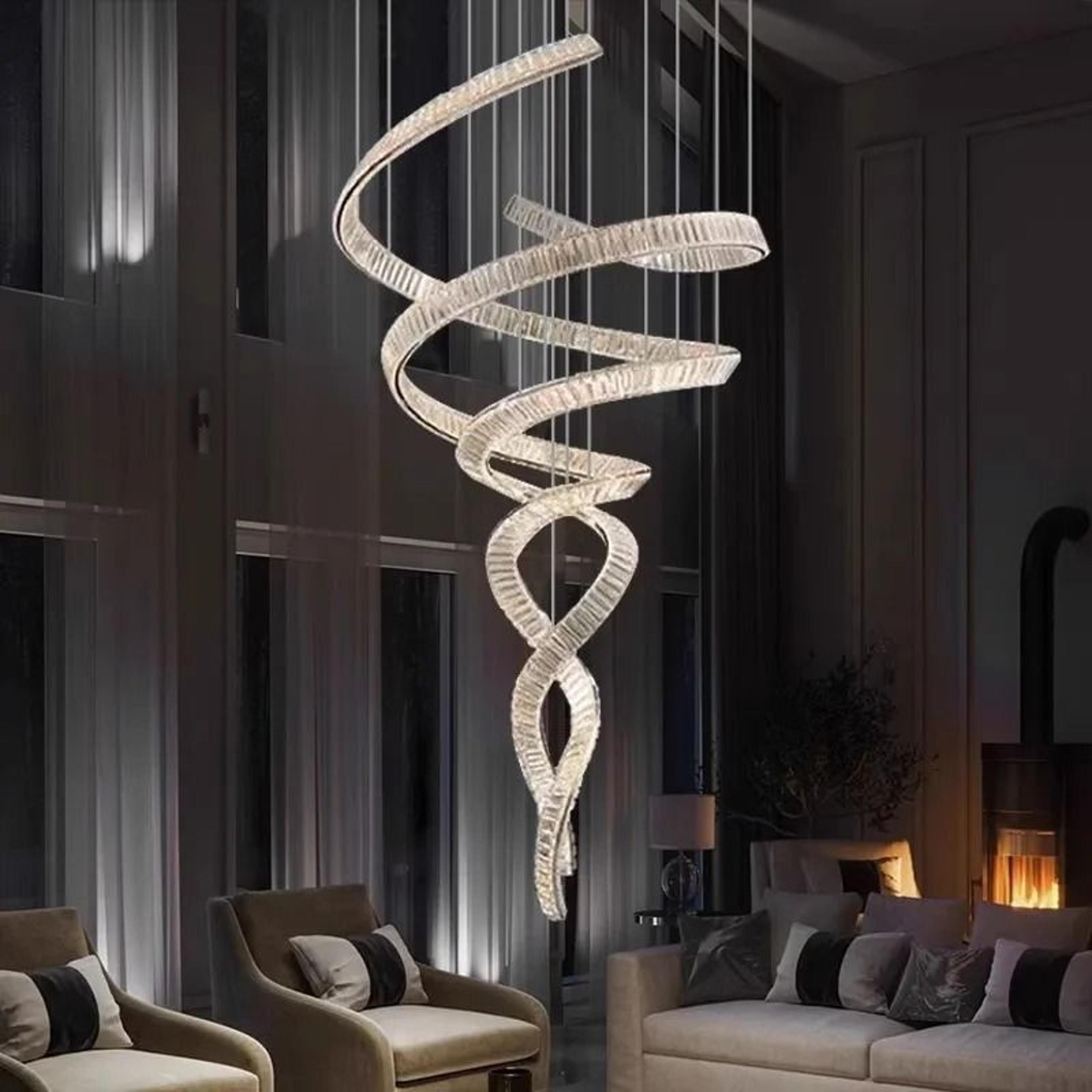 modern led pendant chandelier for elegant living room and dining room lighting
