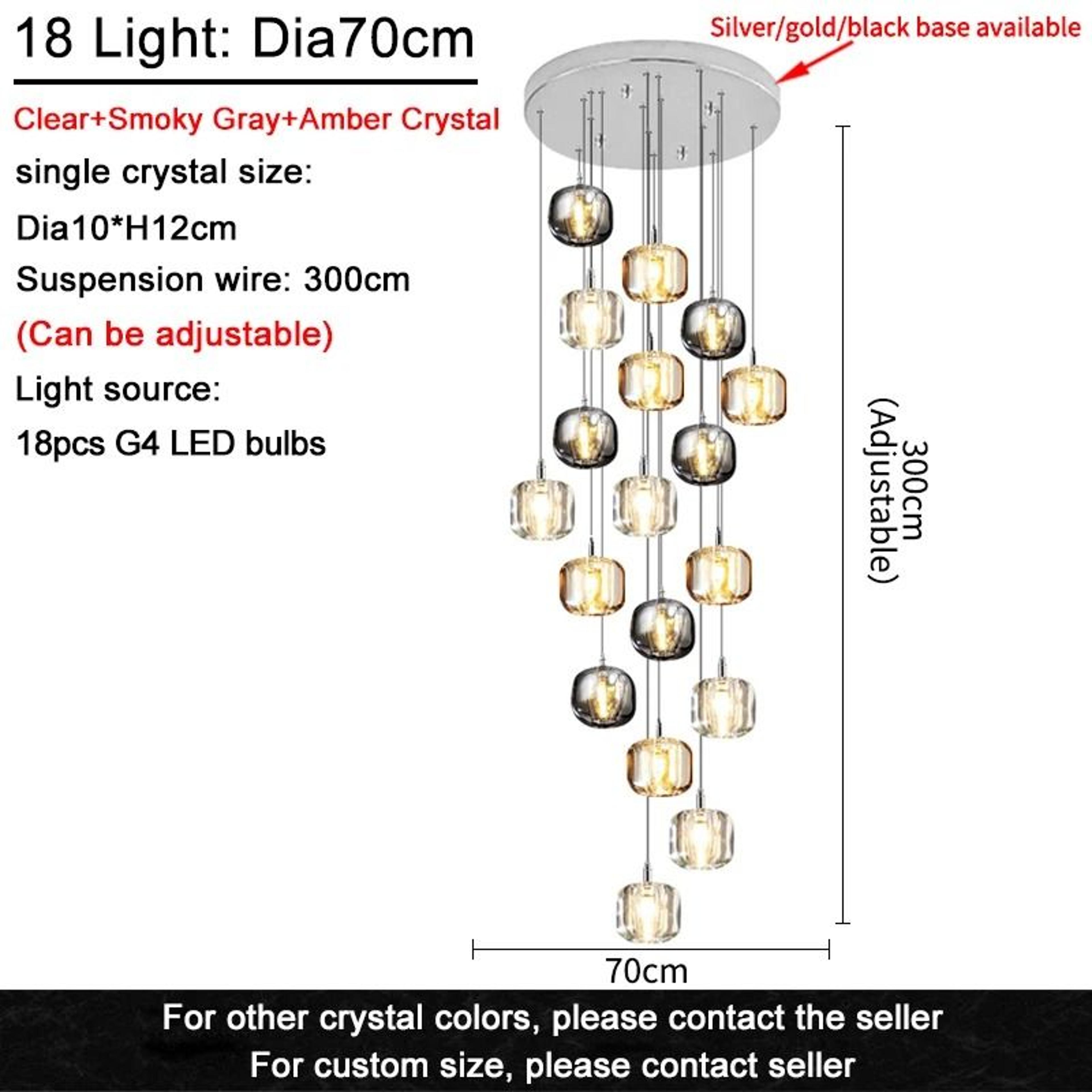 Modern Nordic Crystal LED Chandelier For Luxury Living Room And Dining Lighting 11