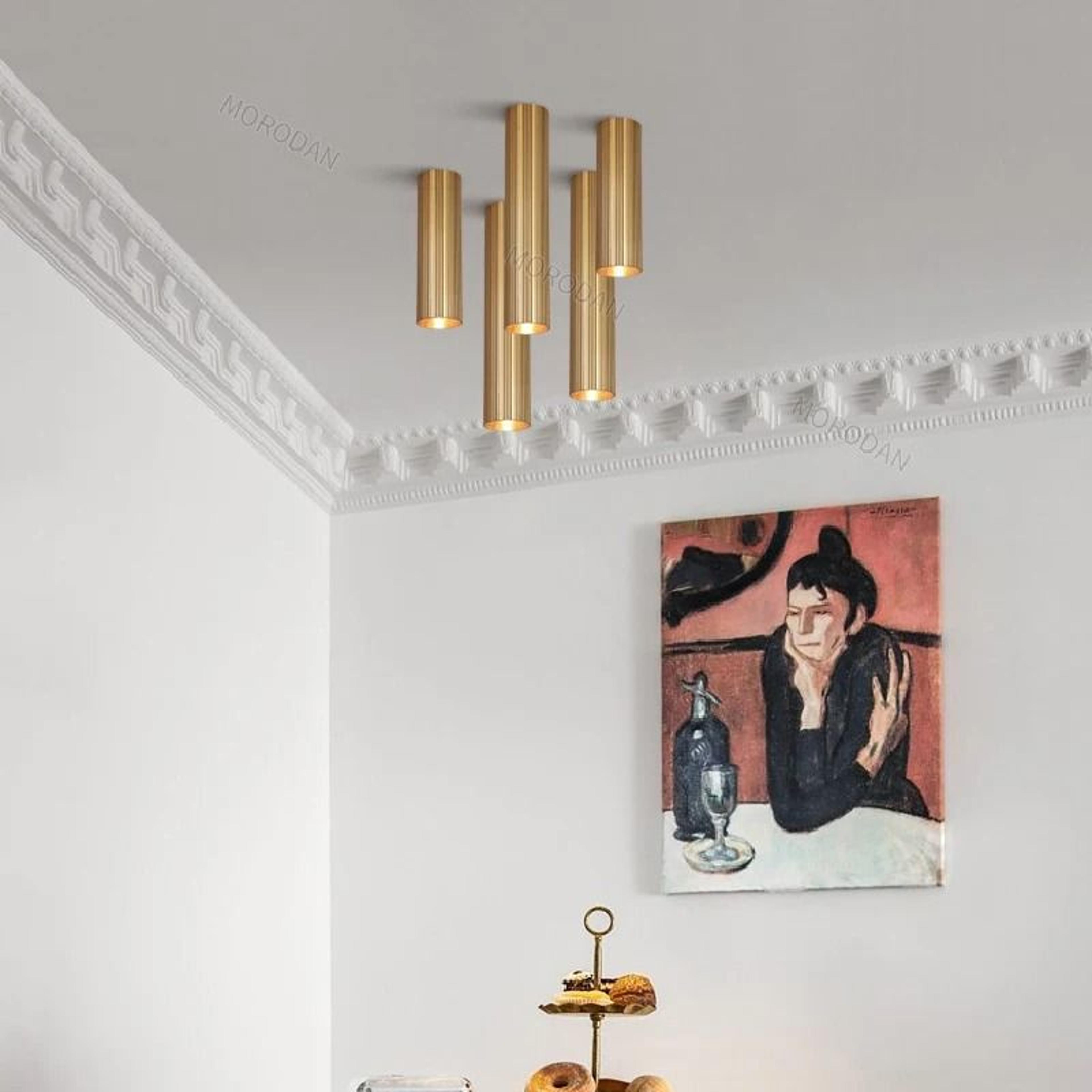 7w gold led ceiling spotlight 20cm 30cm for modern accent lighting