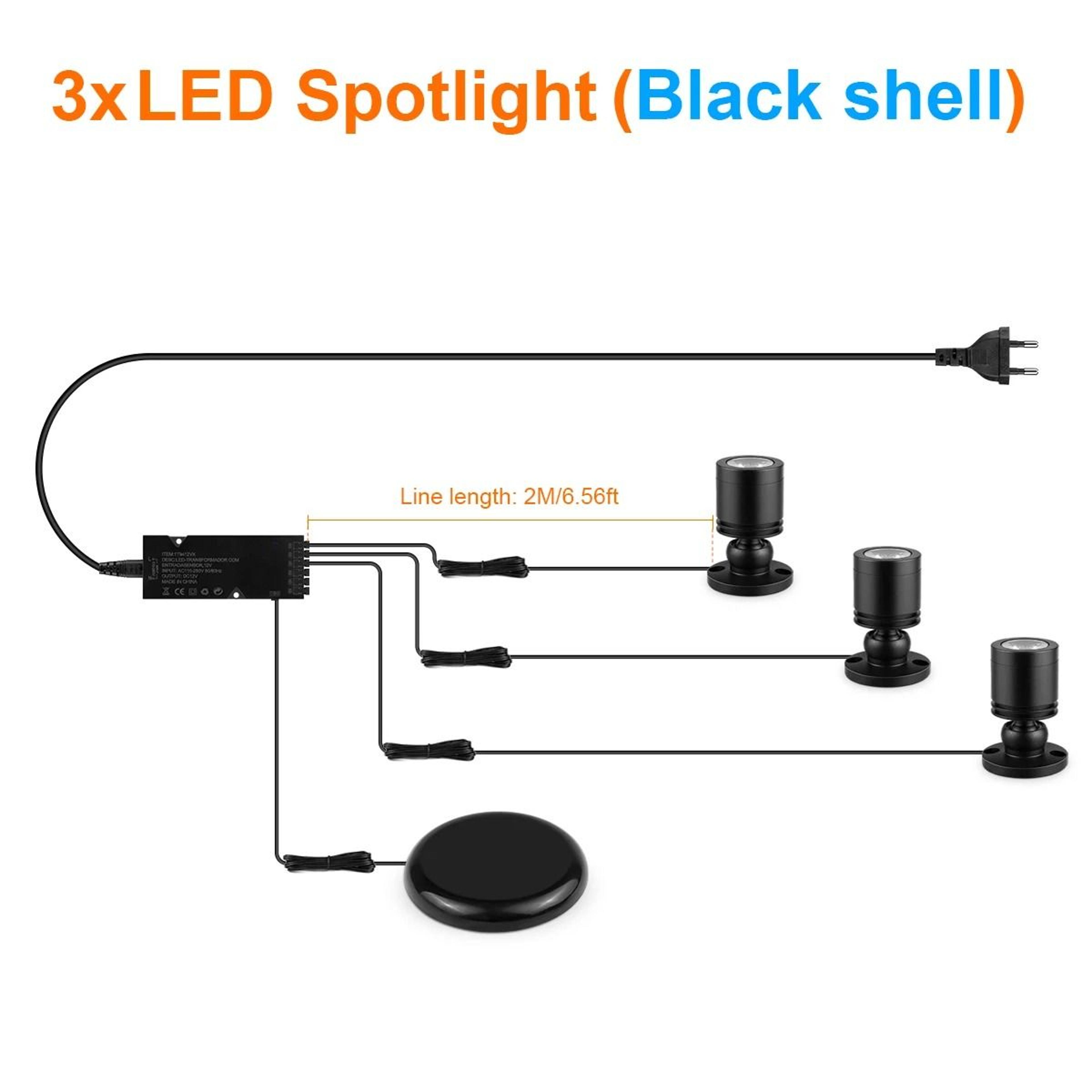 3W Touch Dimmable LED Mini Spotlight For Cabinet And Display Lighting 3
