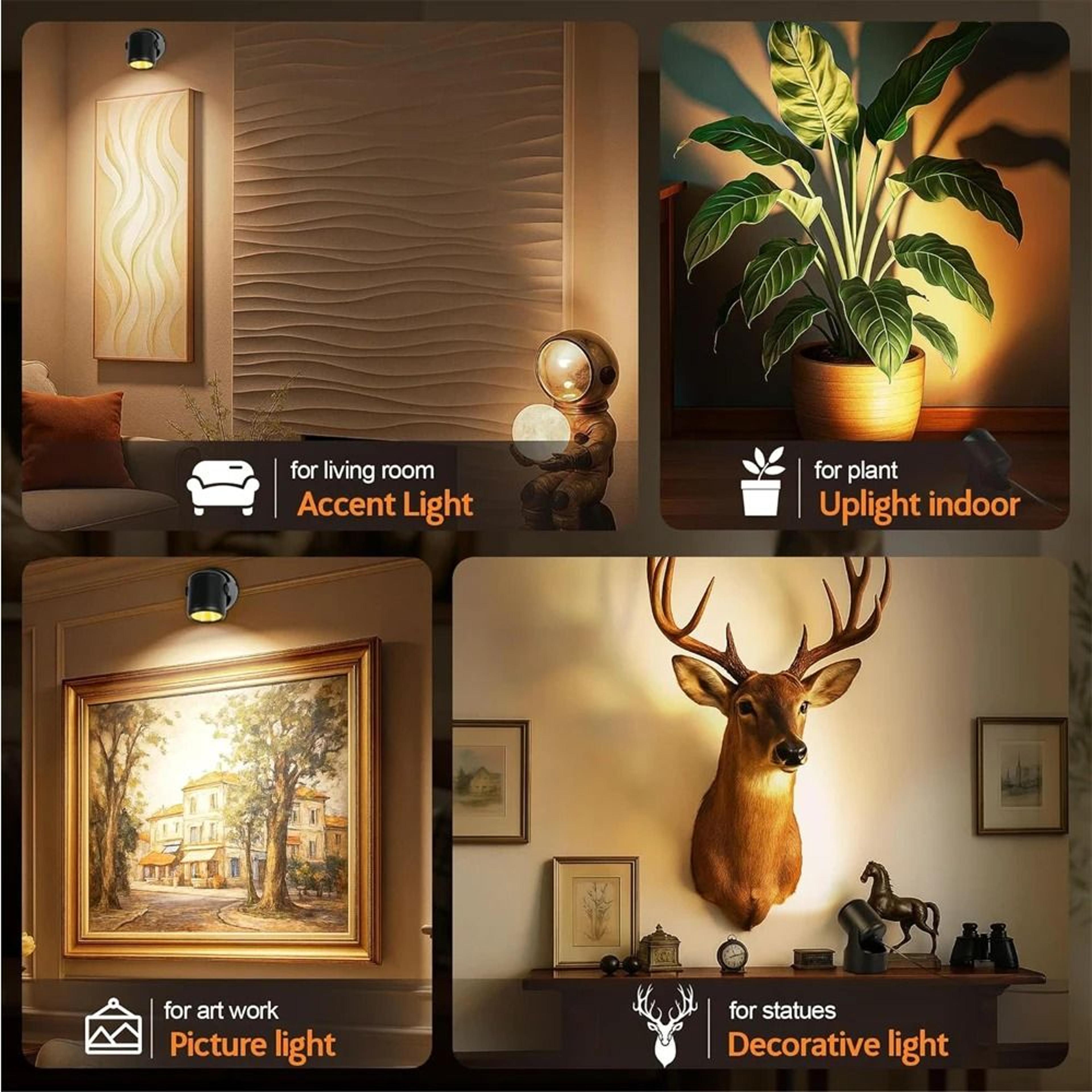 10W Dimmable LED Indoor Spotlight With Remote Control For Plant And Art Lighting 6