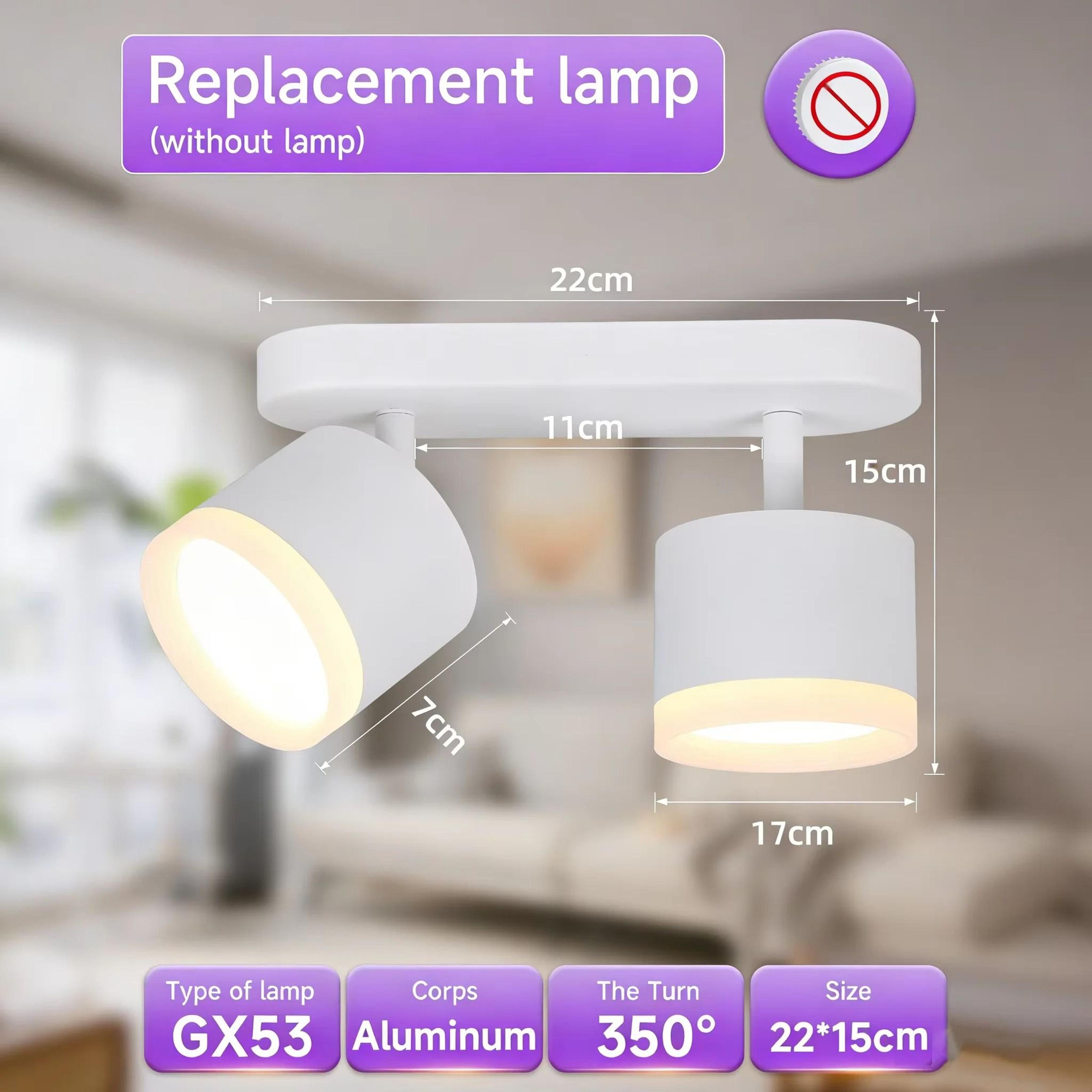 Modern GX53 LED Ceiling Spotlight With Replaceable Bulb For Home Lighting 6
