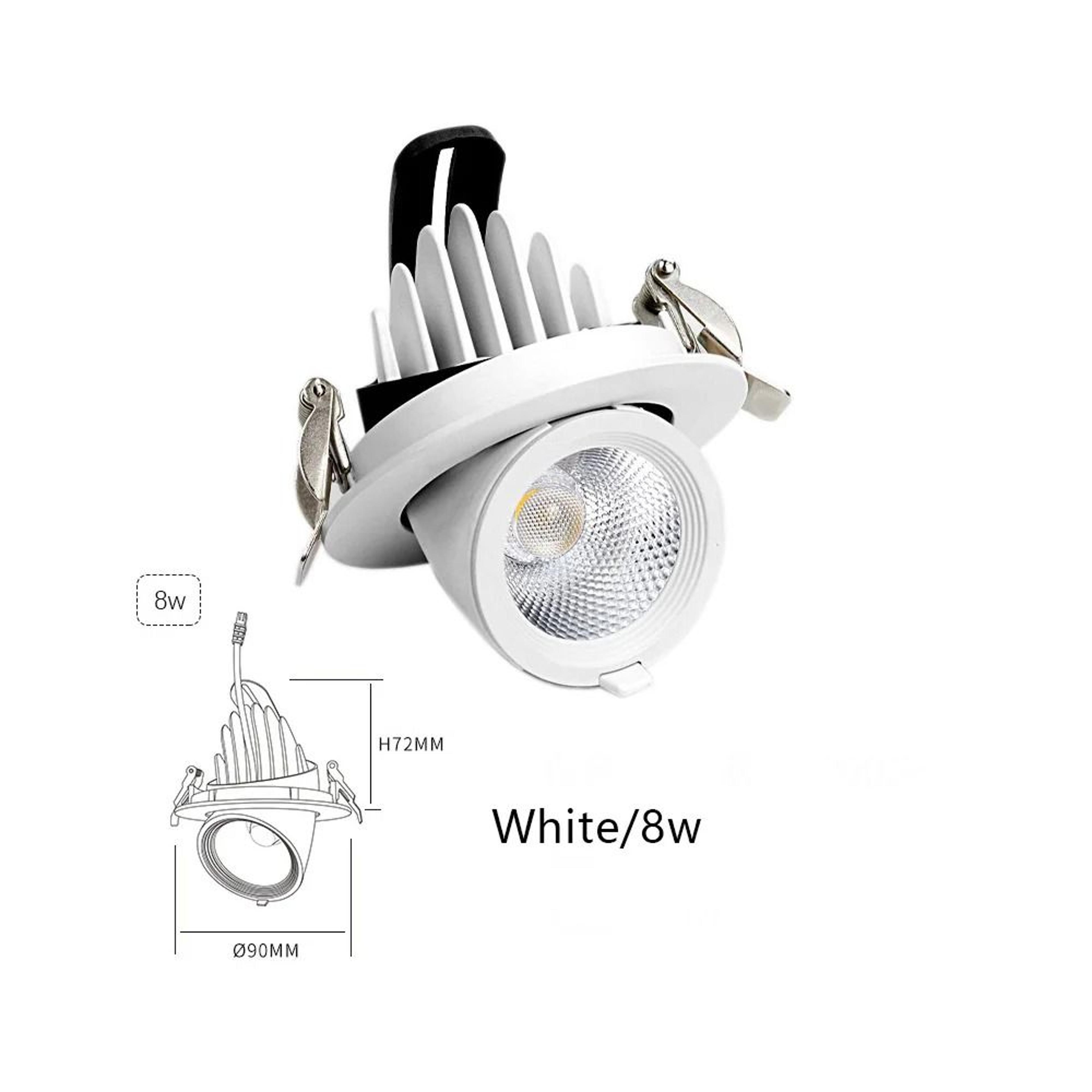 15W Adjustable COB LED Recessed Downlight For Home And Shop Lighting 2