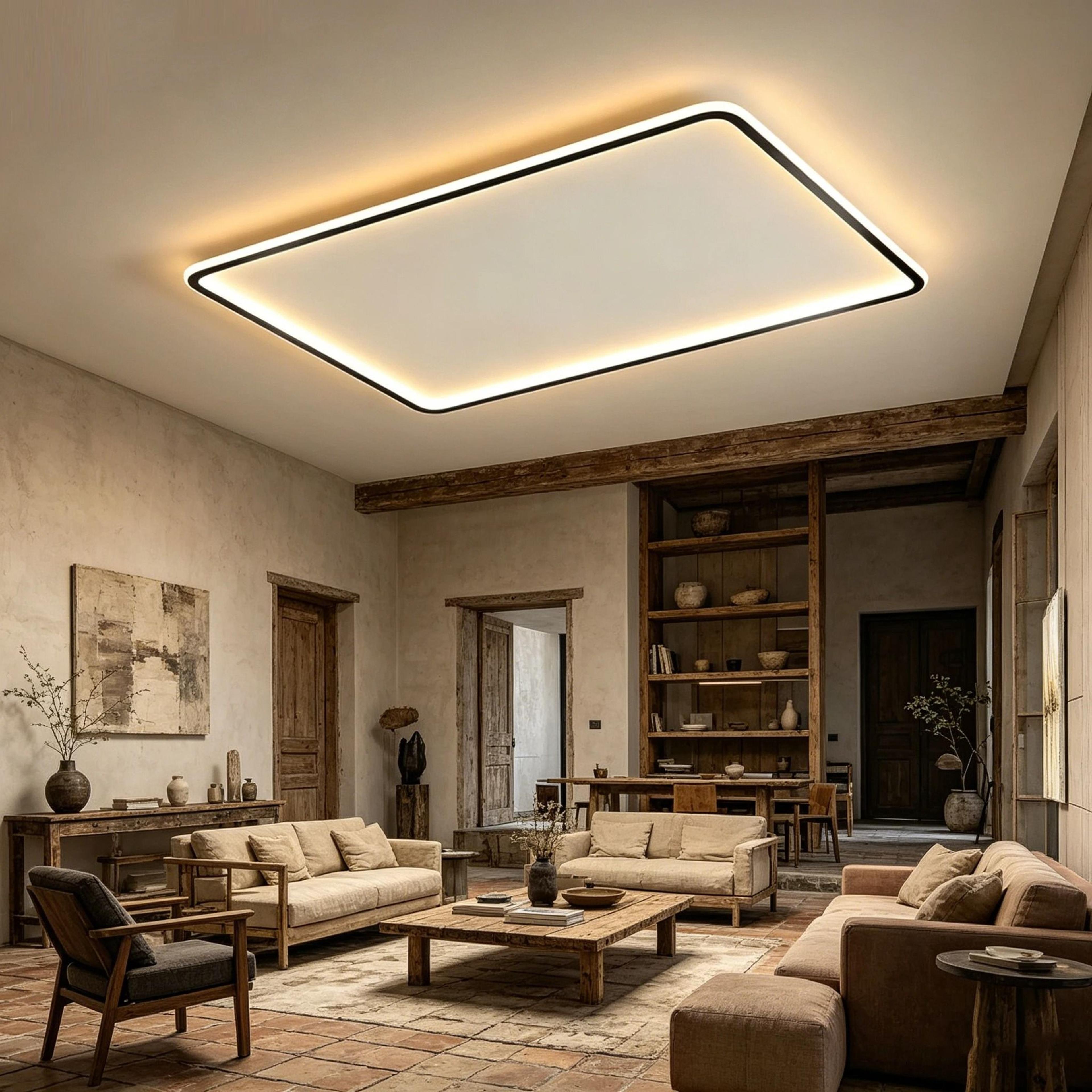 modern ultra thin led ceiling light with remote control for living room and bedroom
