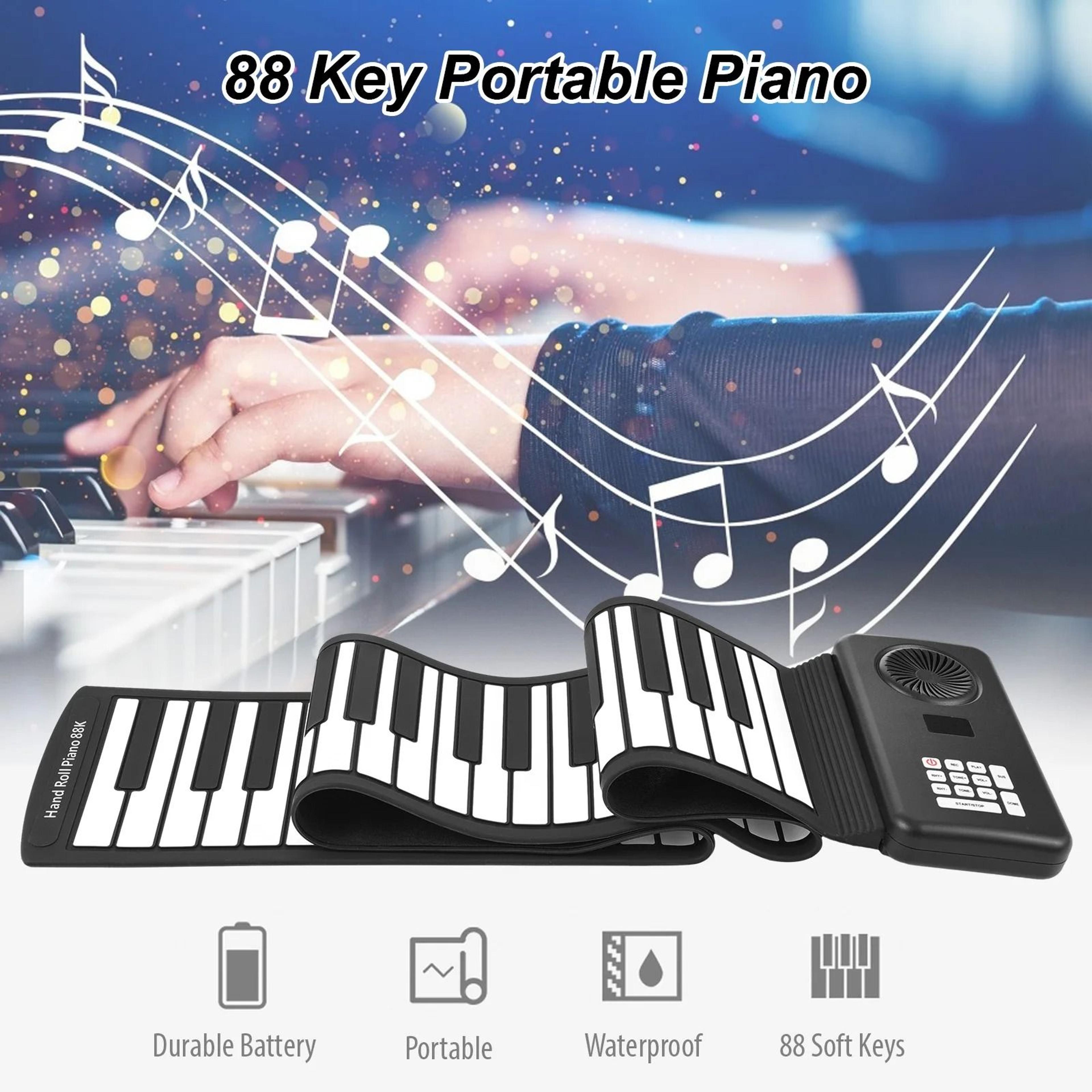 88 Key Portable Roll Up Piano Keyboard For Home Practice And Travel 3