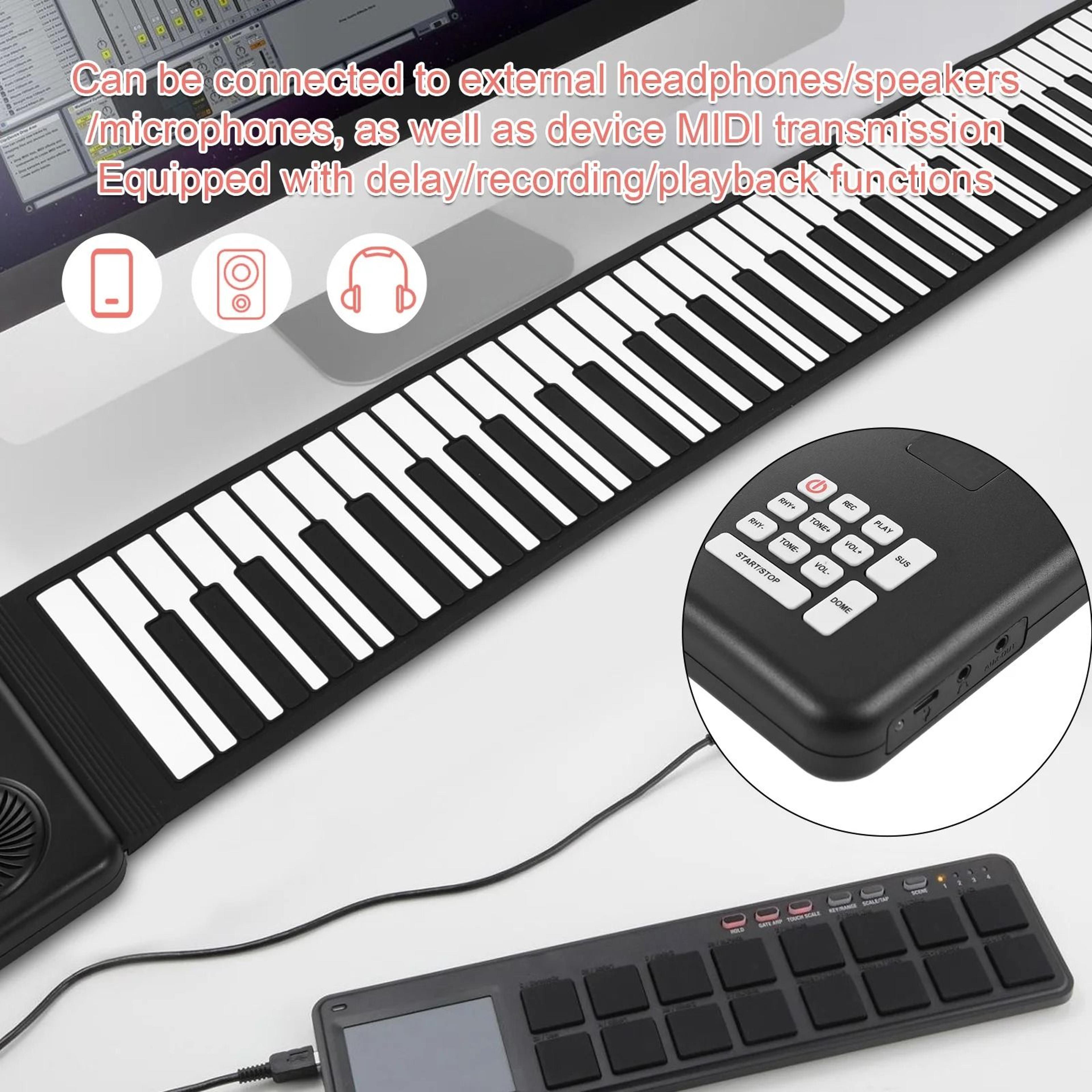 88 Key Portable Roll Up Piano Keyboard For Home Practice And Travel 5