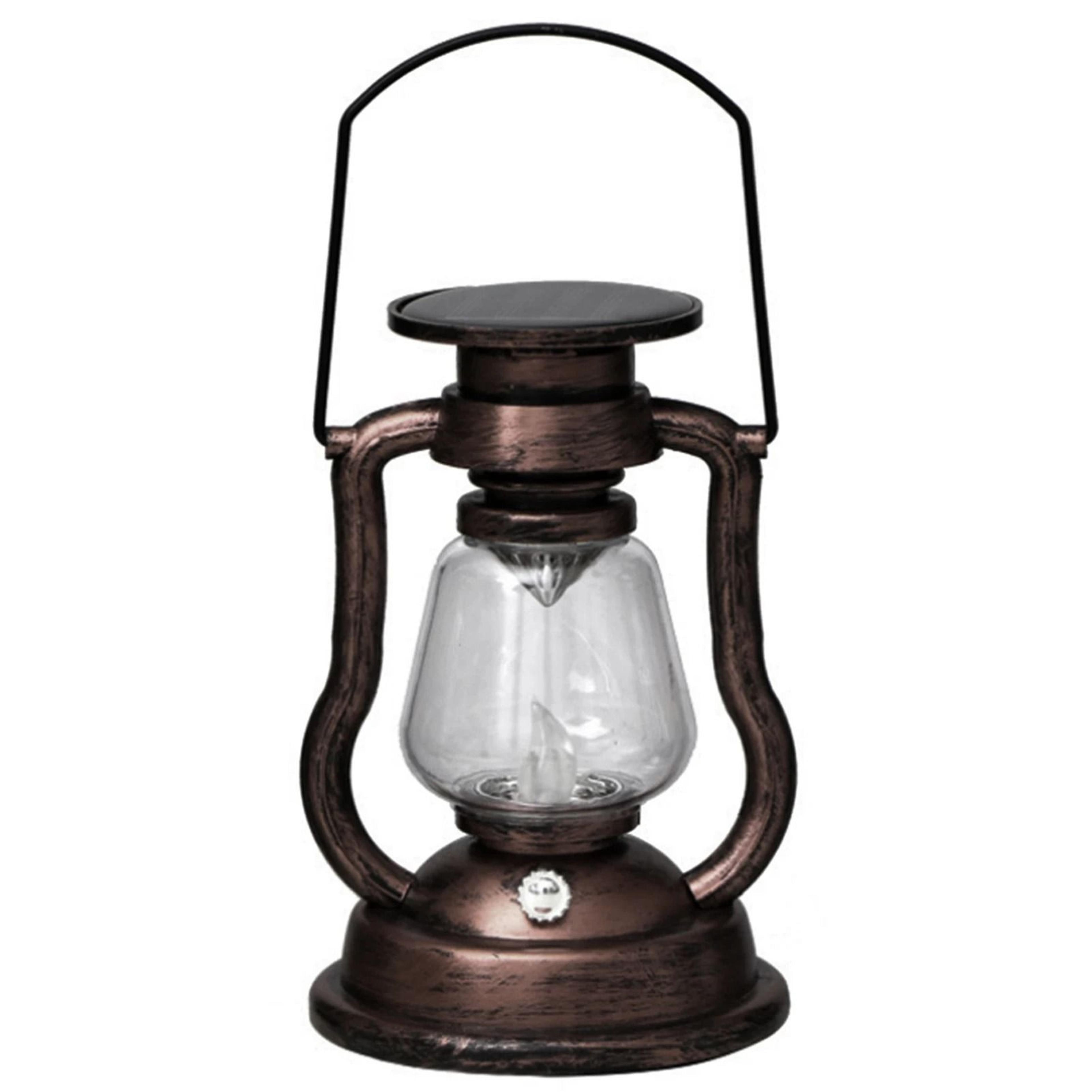 Solar Hanging Candle Lantern With Flickering LED Flame For Garden Decor 1