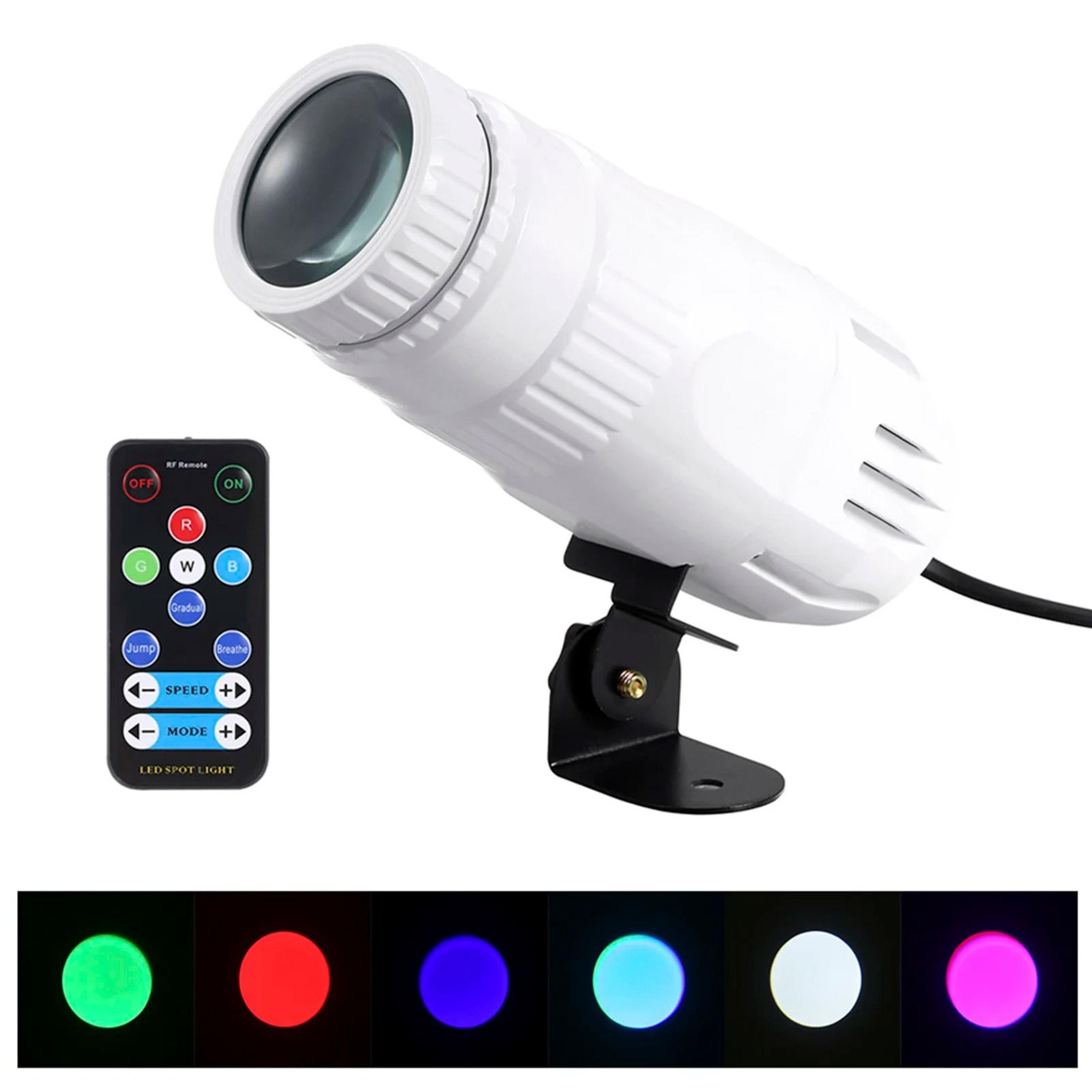 mini rgbw led pinspot light with remote for dj and stage lighting