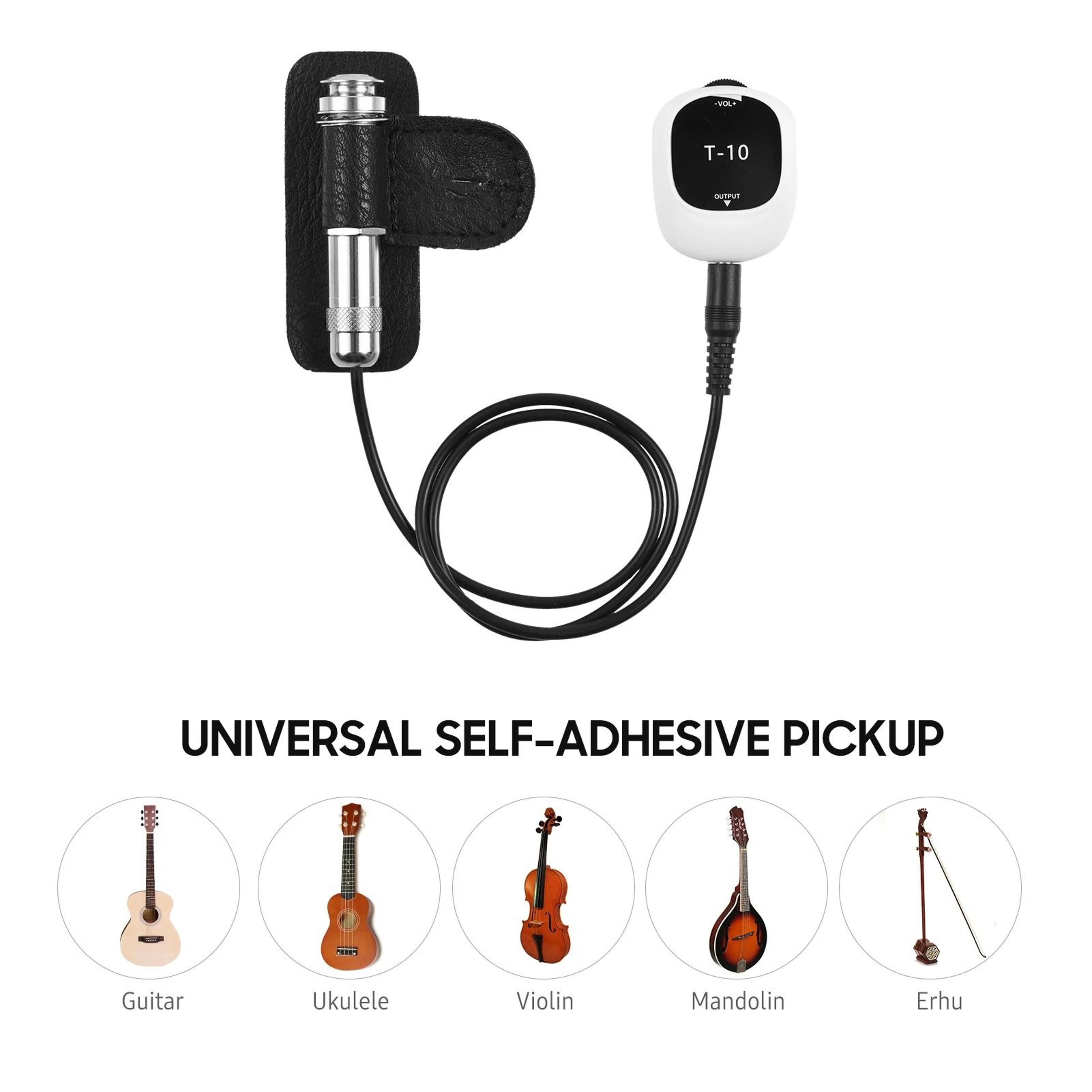 Universal Self Adhesive Piezo Guitar Pickup With 635mm Audio Jack 8
