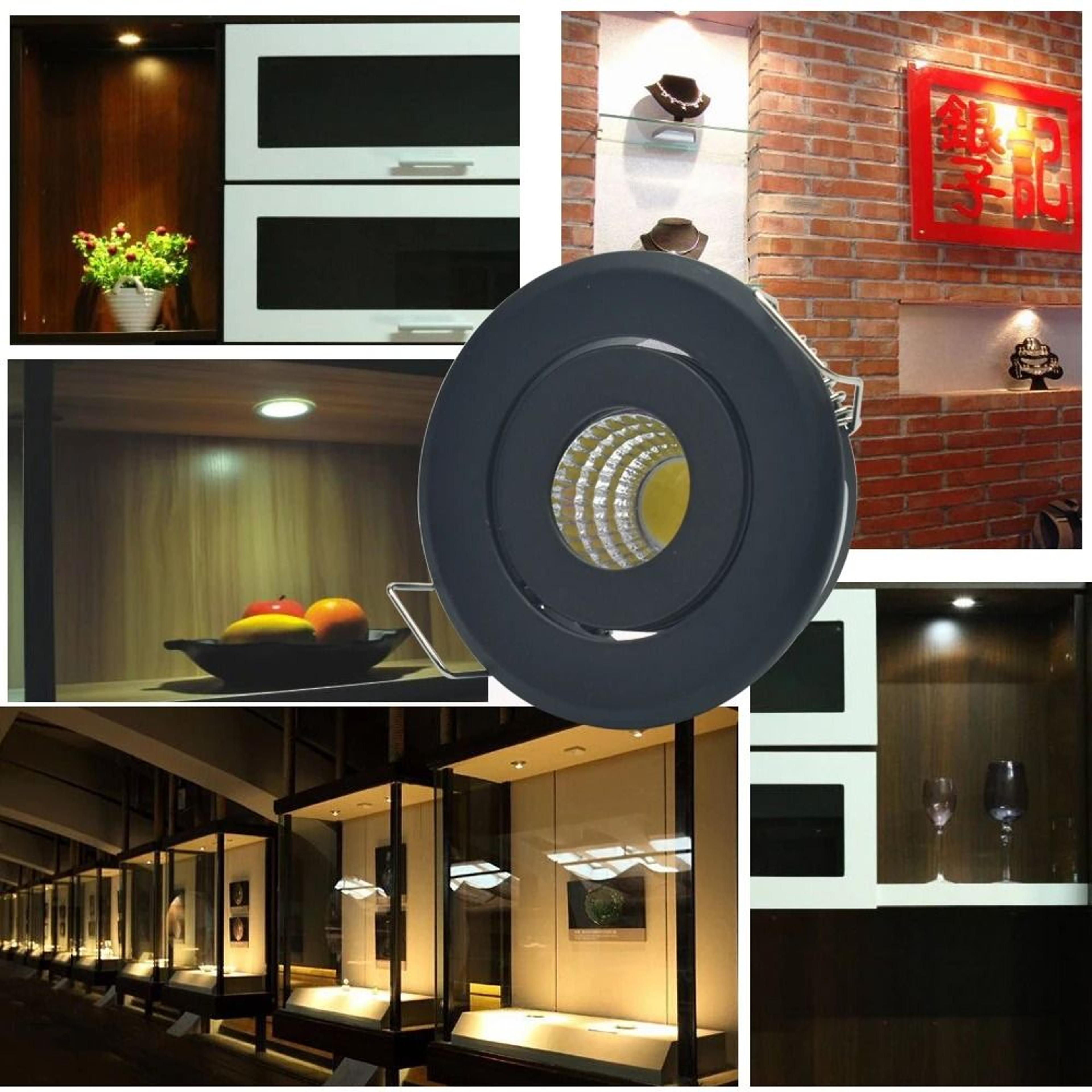 12V 3W Mini COB LED Recessed Spotlight For Jewelry And Cabinet Displays 4