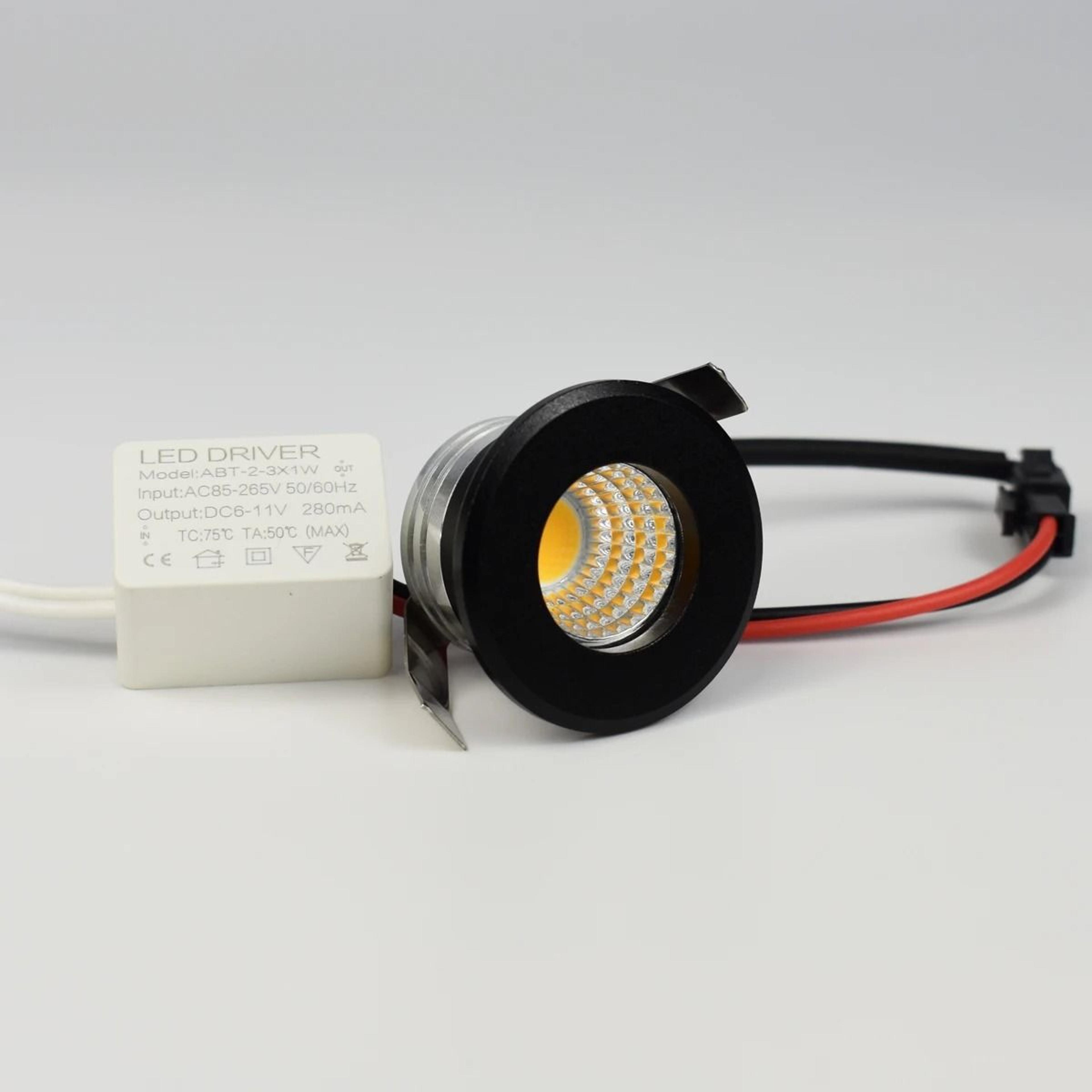 3W Mini COB LED Recessed Downlight 30mm Dimmable Spotlight 1