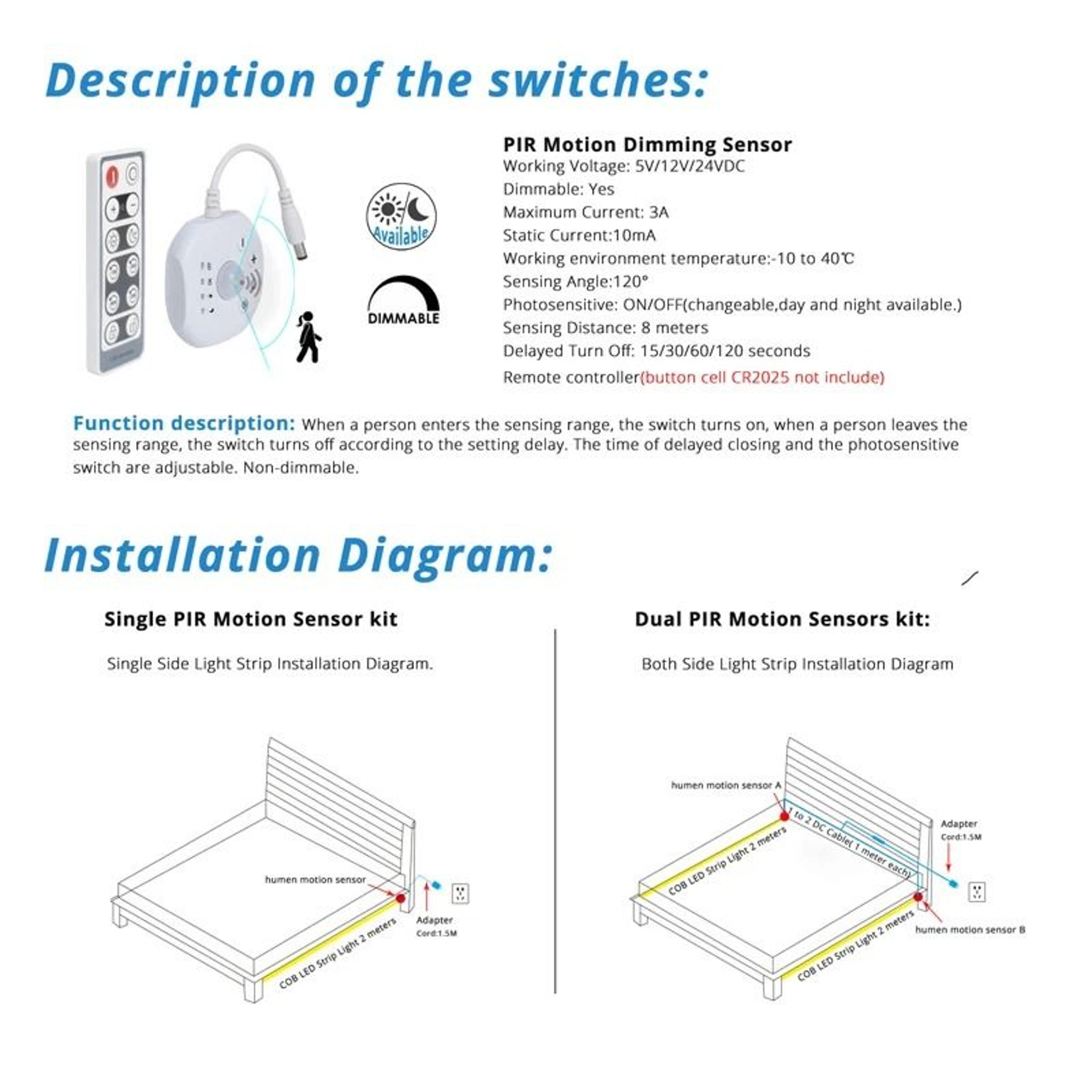 Motion Sensor LED Strip Light For Under Bed And Stair Lighting 10
