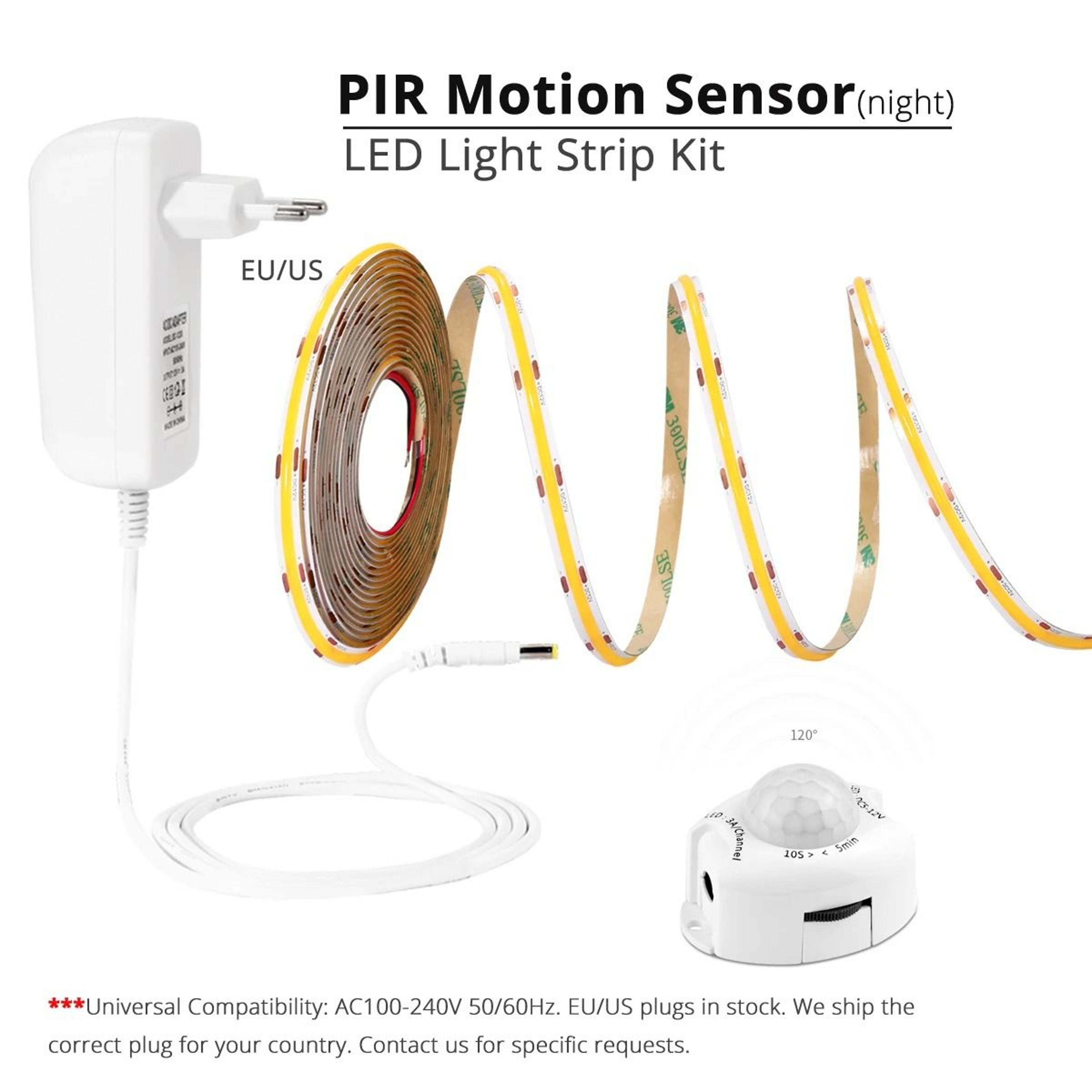 12V COB LED Strip Light With Remote And Motion Sensor Options 8