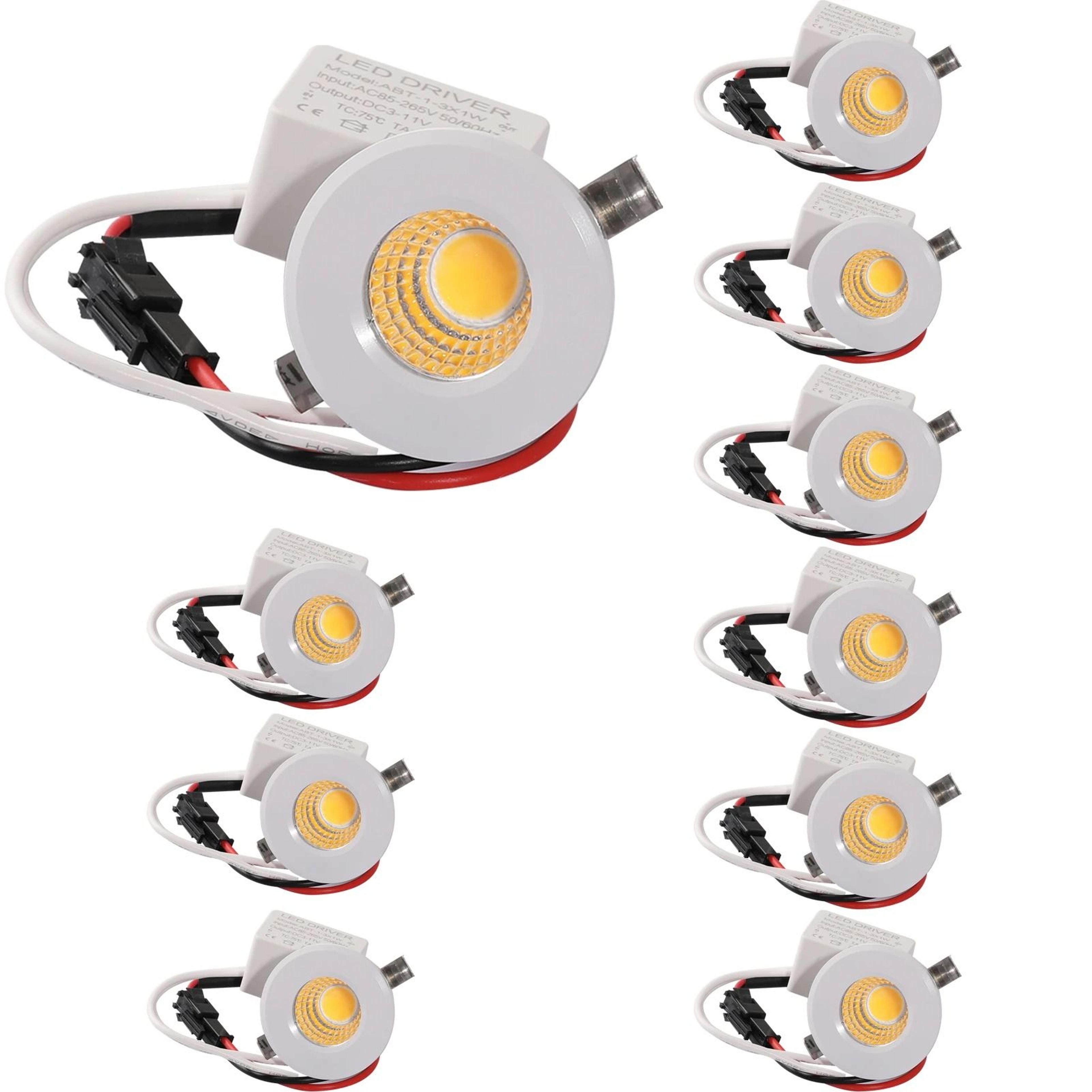 10 Pack 3W Mini COB LED Recessed Spotlights For Jewelry Displays 1